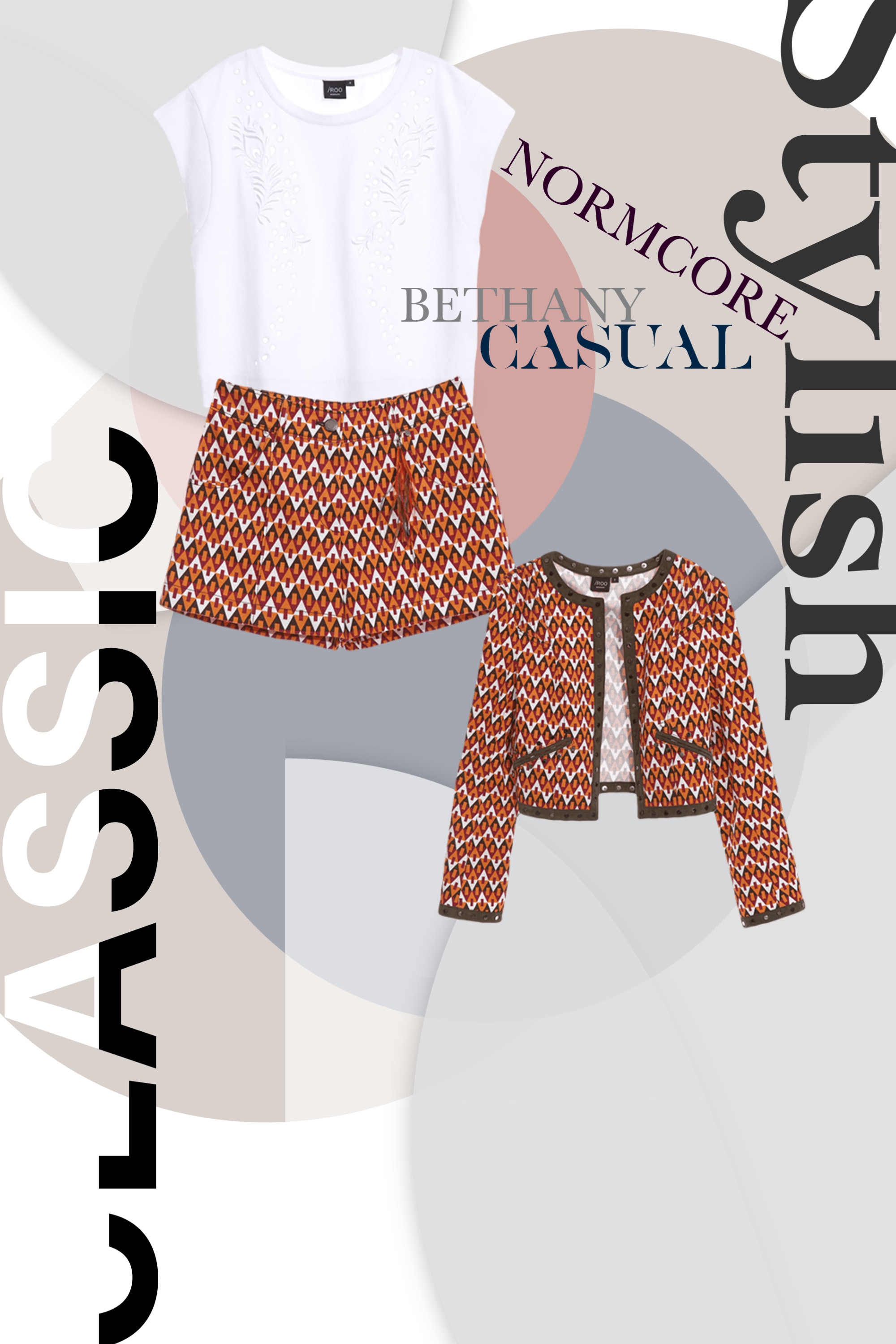 純棉,一般背心,秋冬穿搭,上衣,T-Shirt,舒適主義,刺繡,白色上衣,短褲,格紋,外套,一般外套