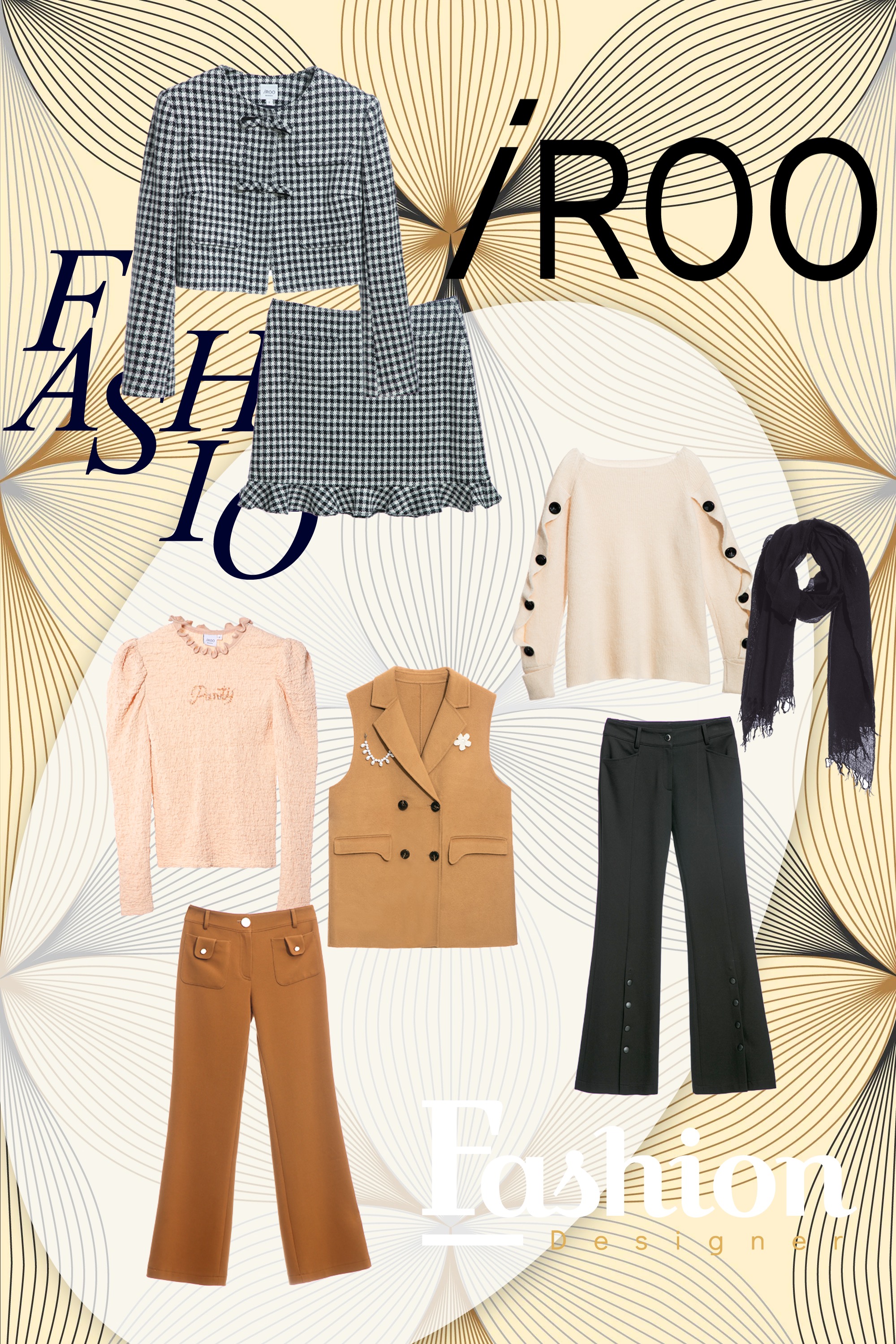 上衣,秋冬穿搭,約會特輯,針織,荷葉,西裝背心,一般背心,珍珠,背心,喇叭褲,褲子,春夏穿搭,黑色褲子,簡約穿搭,純羊毛,圍巾,新年開運特輯