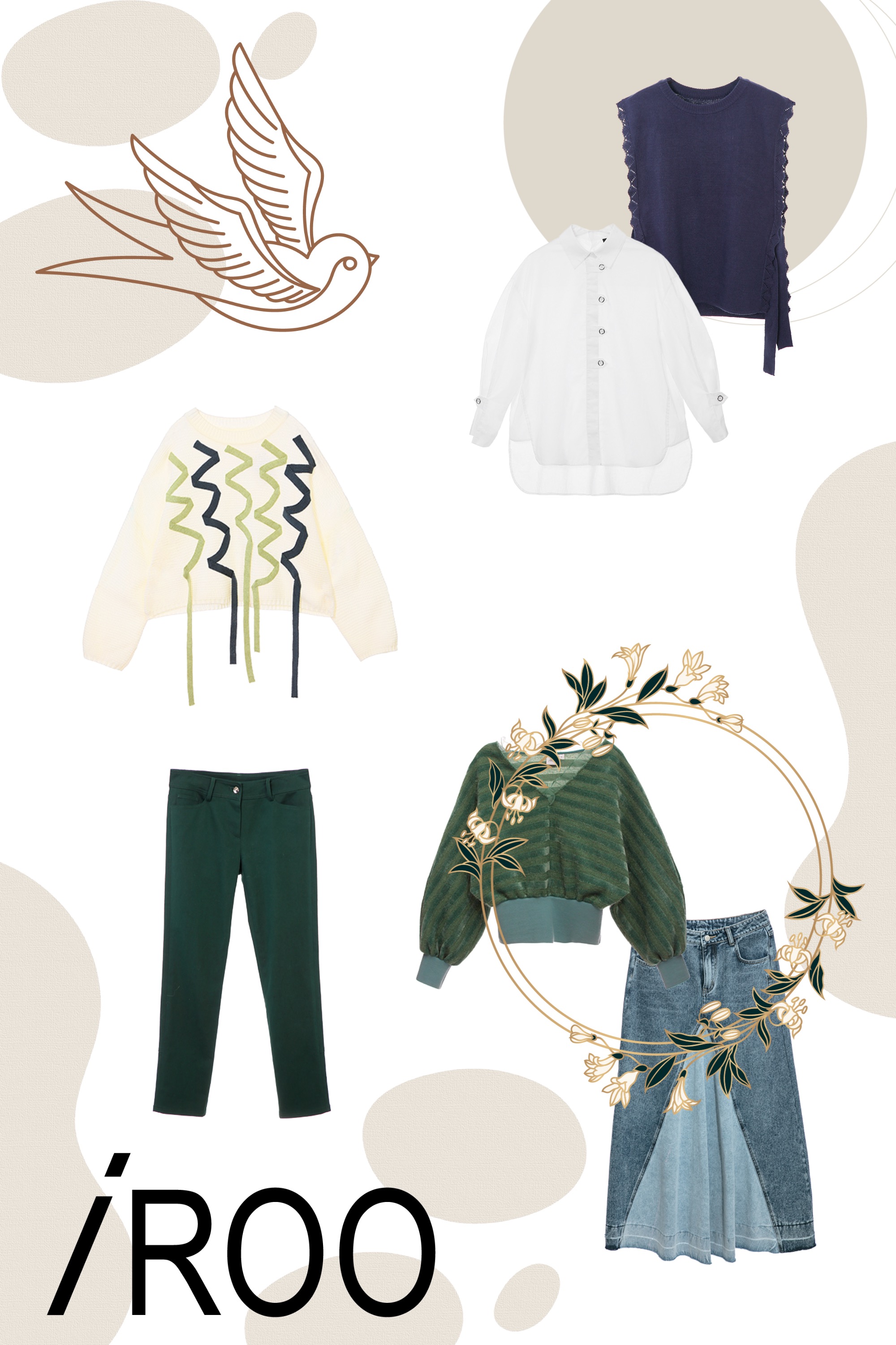 牛仔裙,春夏穿搭,輕奢渡假,牛仔,裙子,針織衫,秋冬穿搭,上衣,針織,白色上衣,荷葉,襯衫,一般背心,背心,針織背心