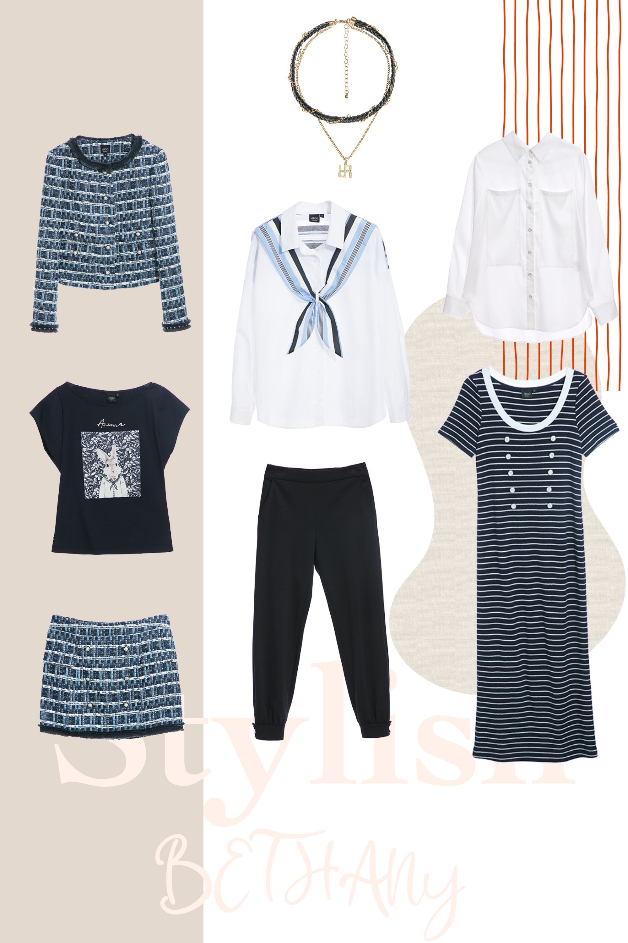 上衣,刺繡,春夏穿搭,人氣商品,一般外套,外套,時髦成套搭配,項鍊