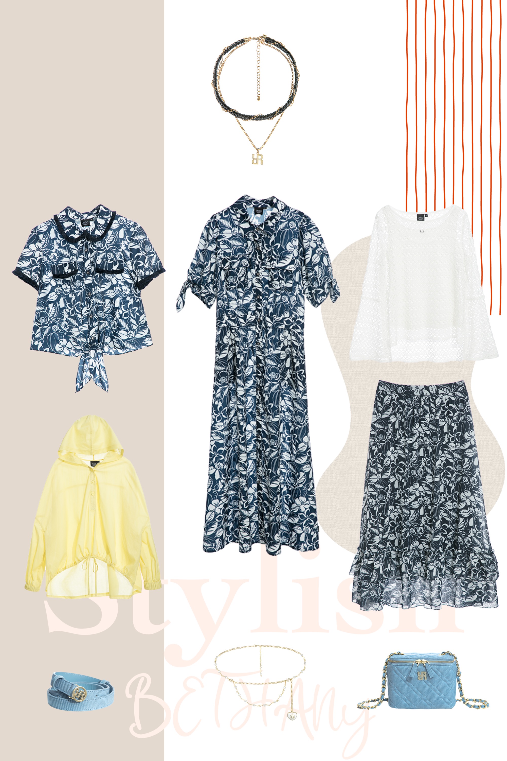 項鍊,春夏穿搭,一般洋裝,洋裝,母親節專區,輕奢渡假,時髦成套搭配,洋裝特輯,時髦選品專區,皮帶,牛仔,丹寧,皮革,珍珠,側背包