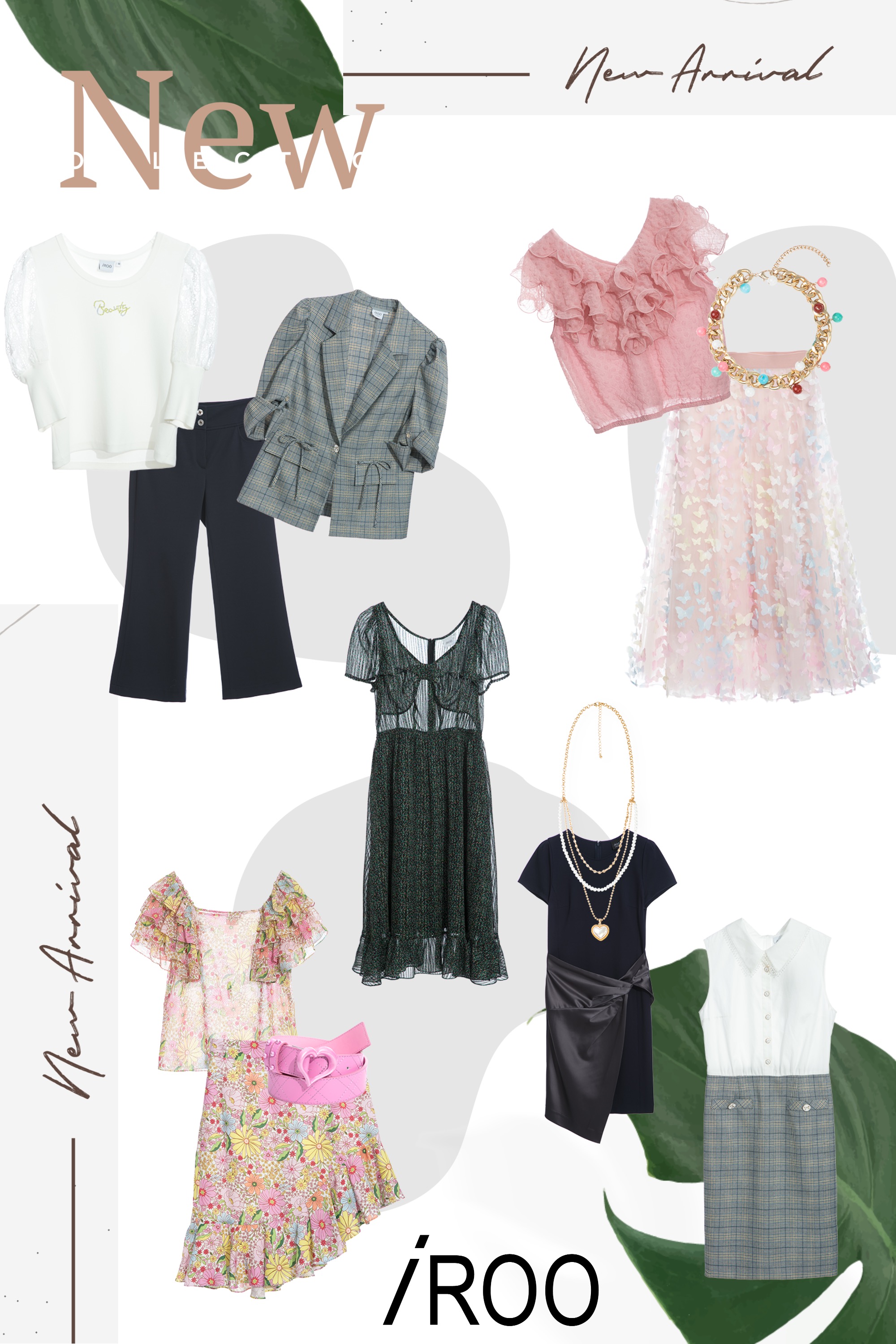 上衣,春夏穿搭,荷葉,蓬蓬裙,網紗,裙子,短裙,雪紡,喇叭褲,褲子,雪紡洋裝,一般洋裝,花花世界,蝴蝶結,洋裝,上班穿搭,洋裝特輯,蕾絲,格紋,無袖洋裝,短袖洋裝,短洋裝,西裝外套,一般外套,外套,針織衫,針織,刺繡,白色上衣,皮革,珍珠,項鍊