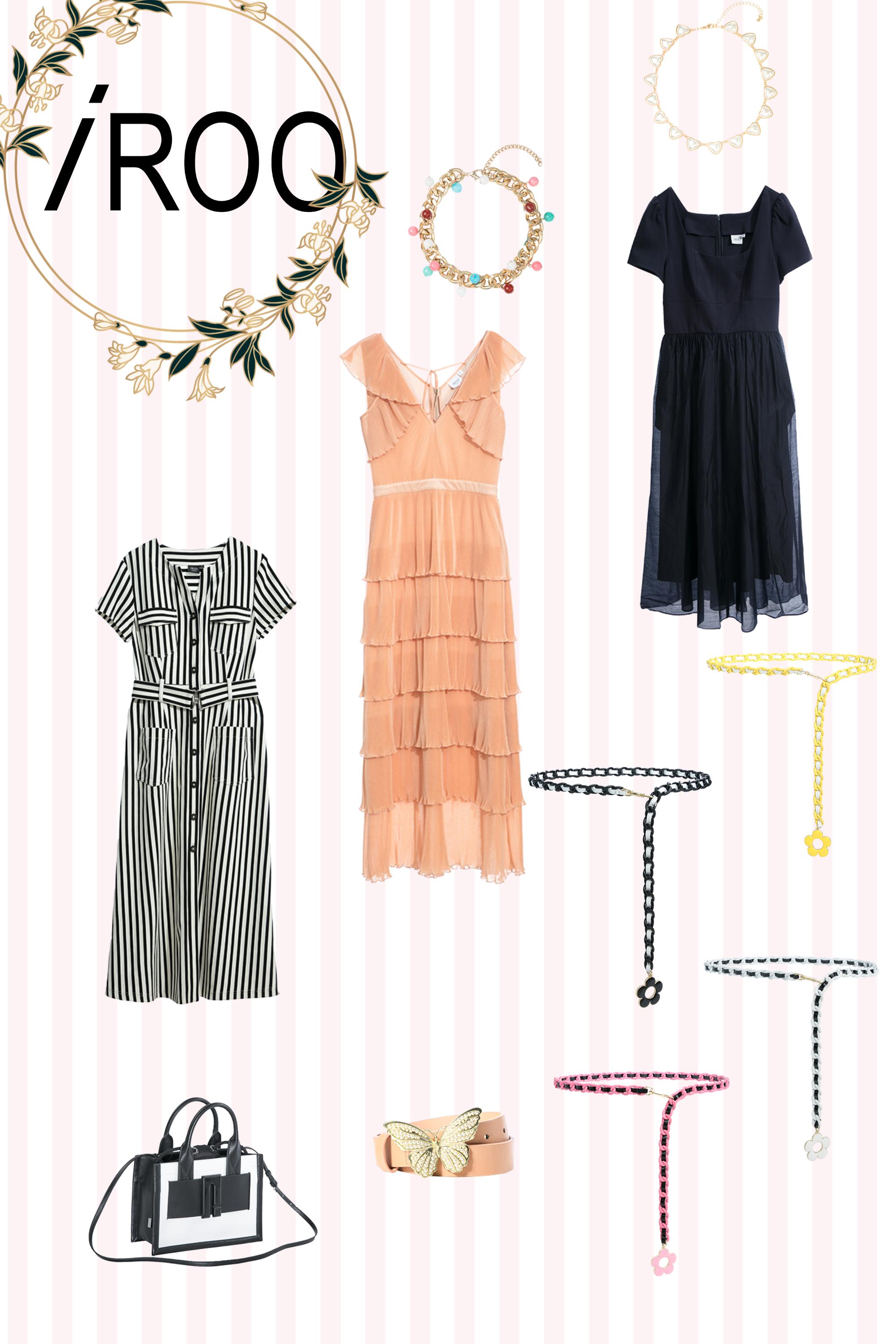 側背包,春夏穿搭,手提包,皮革,皮帶,珍珠,一般洋裝,秋冬穿搭,V領洋裝,約會特輯,派對特輯,洋裝,人氣商品,洋裝特輯,短袖洋裝,條紋,輕奢渡假,項鍊