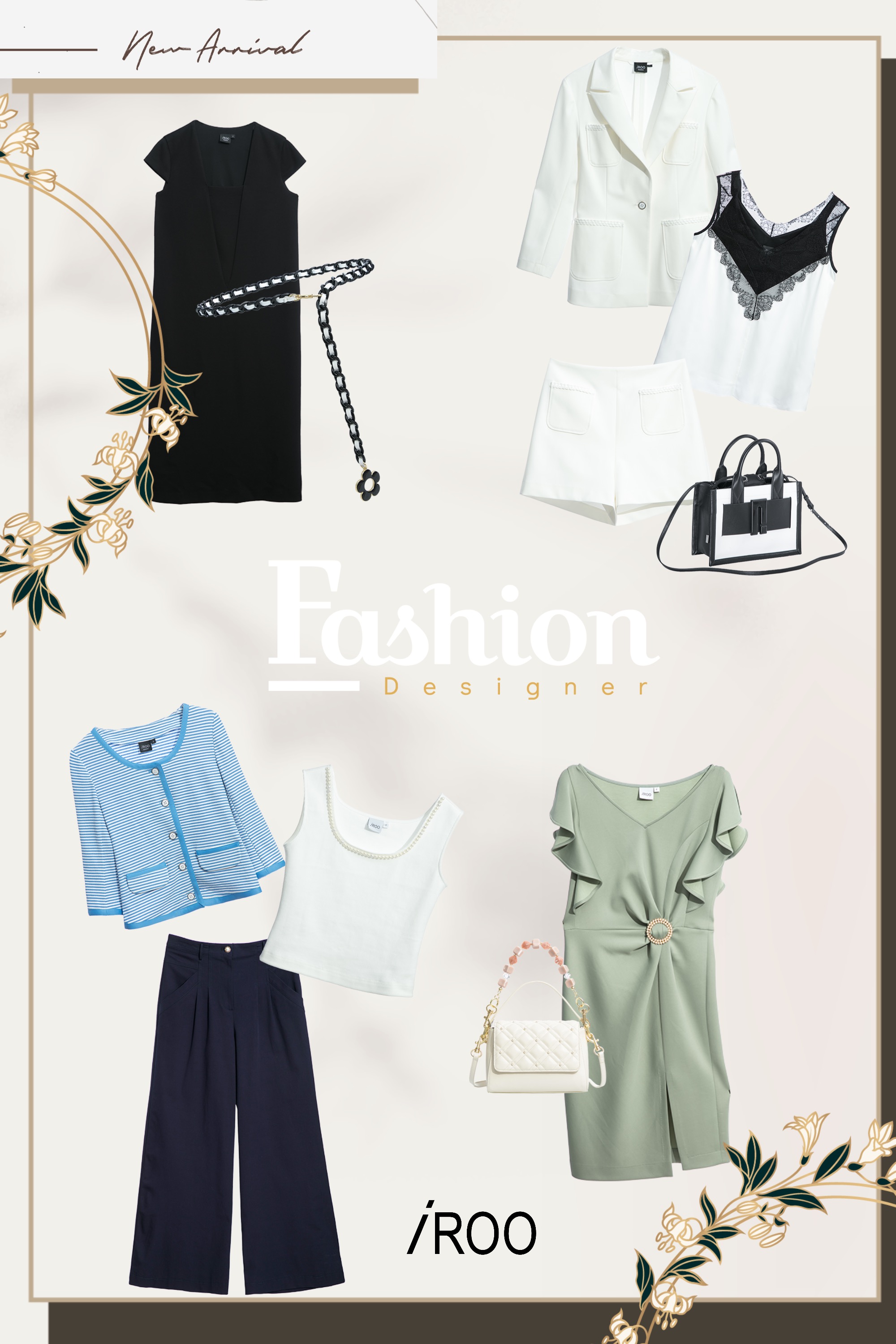 一般背心,上衣,蕾絲,春夏穿搭,背心,白色背心,輕奢渡假,短褲,褲子,白色褲子,西裝外套,一般外套,外套,白色外套,一般洋裝,針織,洋裝,黑色洋裝,上班穿搭,秋冬穿搭,荷葉,珍珠,洋裝特輯,條紋,純棉,寬褲,側背包,皮革,手提包