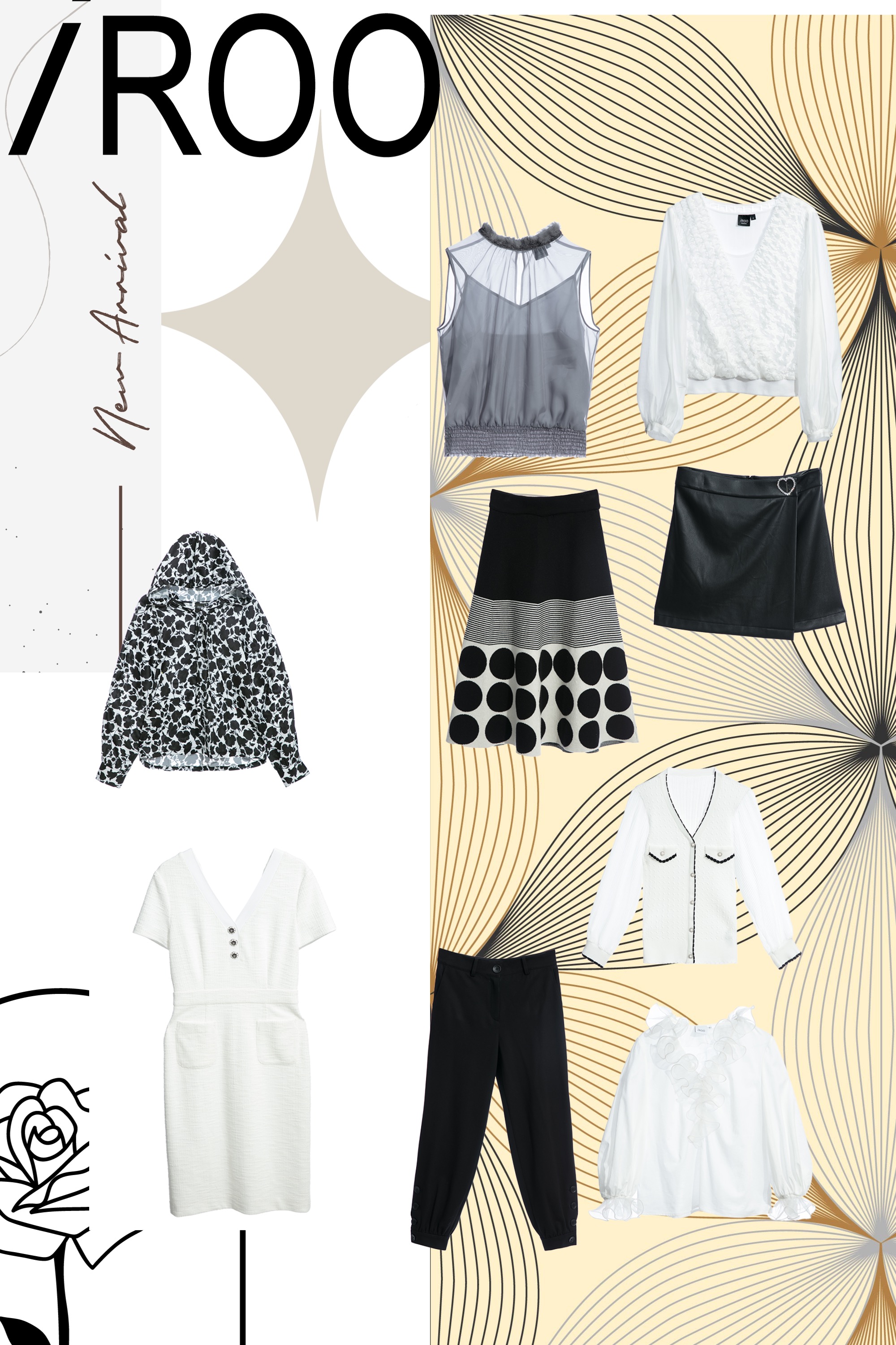 上衣,上班穿搭,秋冬穿搭,白色上衣,簡約穿搭,荷葉,一般洋裝,洋裝,白色洋裝,毛呢花呢,洋裝特輯,小香風,針織衫,針織,雪紡,珍珠,短裙,皮革,裙子,黑色裙子,哈倫褲,褲子,黑色褲子,長裙,一般背心,背心,內搭上衣