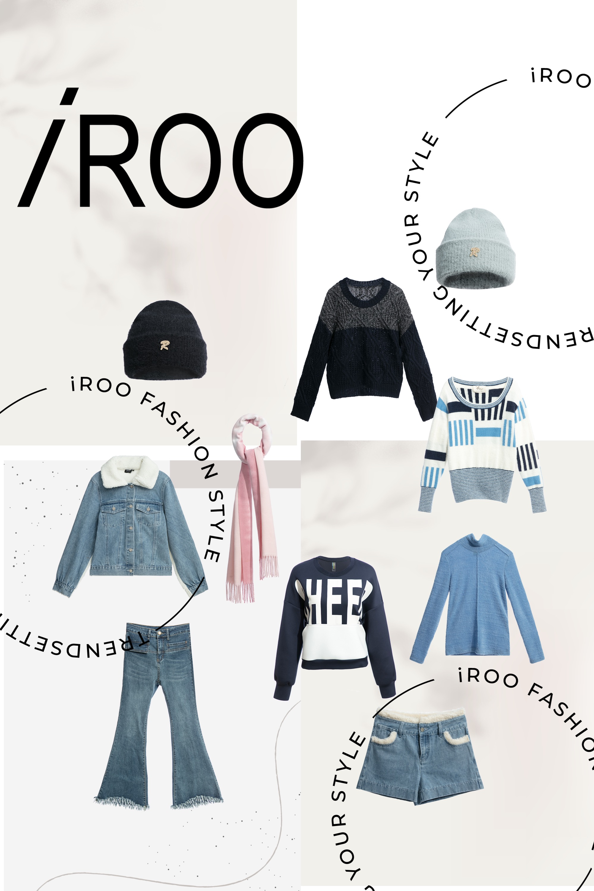 圍巾,秋冬穿搭,帽子,毛帽,牛仔褲,牛仔,褲子,上衣,針織衫,內搭上衣,牛仔外套,一般外套,外套,針織,運動時裝,雲朵系列,熱門推薦,條紋