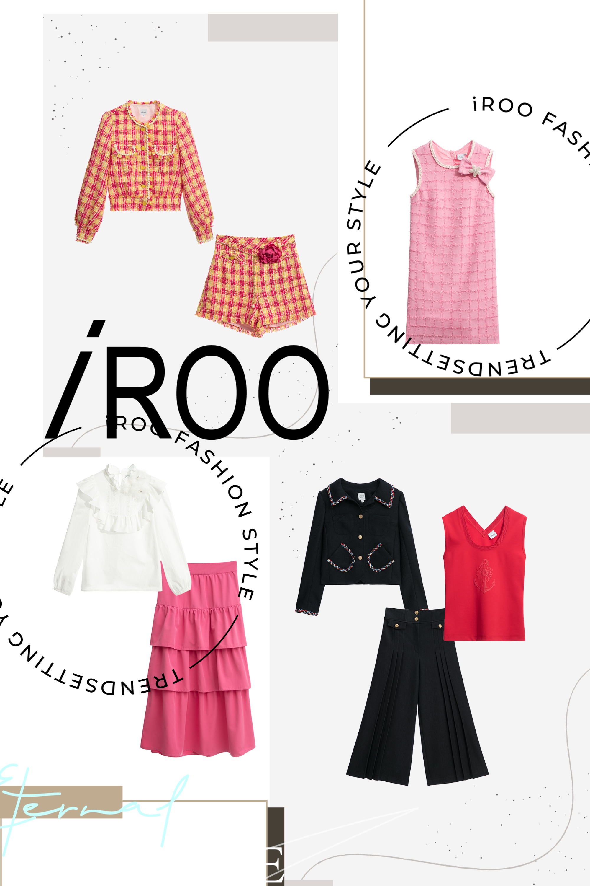 蛋糕裙,春夏穿搭,約會特輯,時髦選品專區,裙子,上衣,蕾絲,荷葉,白色上衣,一般洋裝,洋裝特輯,珍珠,格紋,洋裝,一般外套,外套,小香風,寬褲,牛仔,褲子,一般背心,秋冬穿搭,背心,花花世界,輕奢渡假,時髦成套搭配,毛呢花呢,短褲