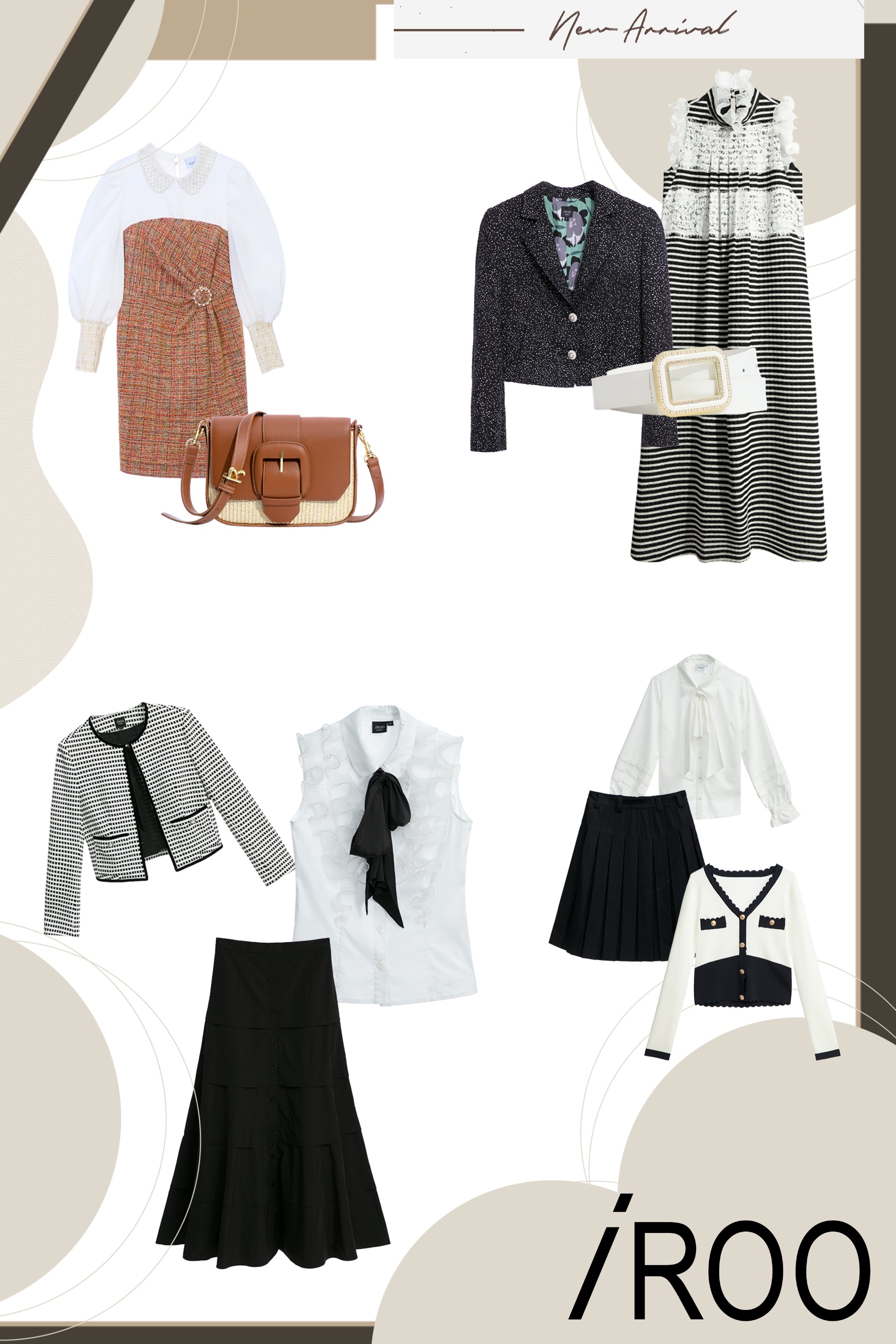 長裙,春夏穿搭,裙子,黑色裙子,一般外套,時髦成套搭配,針織,珍珠,外套,一般背心,絲巾,荷葉,背心,白色背心,皮帶,秋冬穿搭,皮革,一般洋裝,洋裝特輯,條紋,洋裝,約會特輯,網紗,側背包,刺繡,襯衫,上衣,蝴蝶結,百摺裙,百摺長裙,百褶短裙,針織外套,毛呢花呢,白色外套,小香風