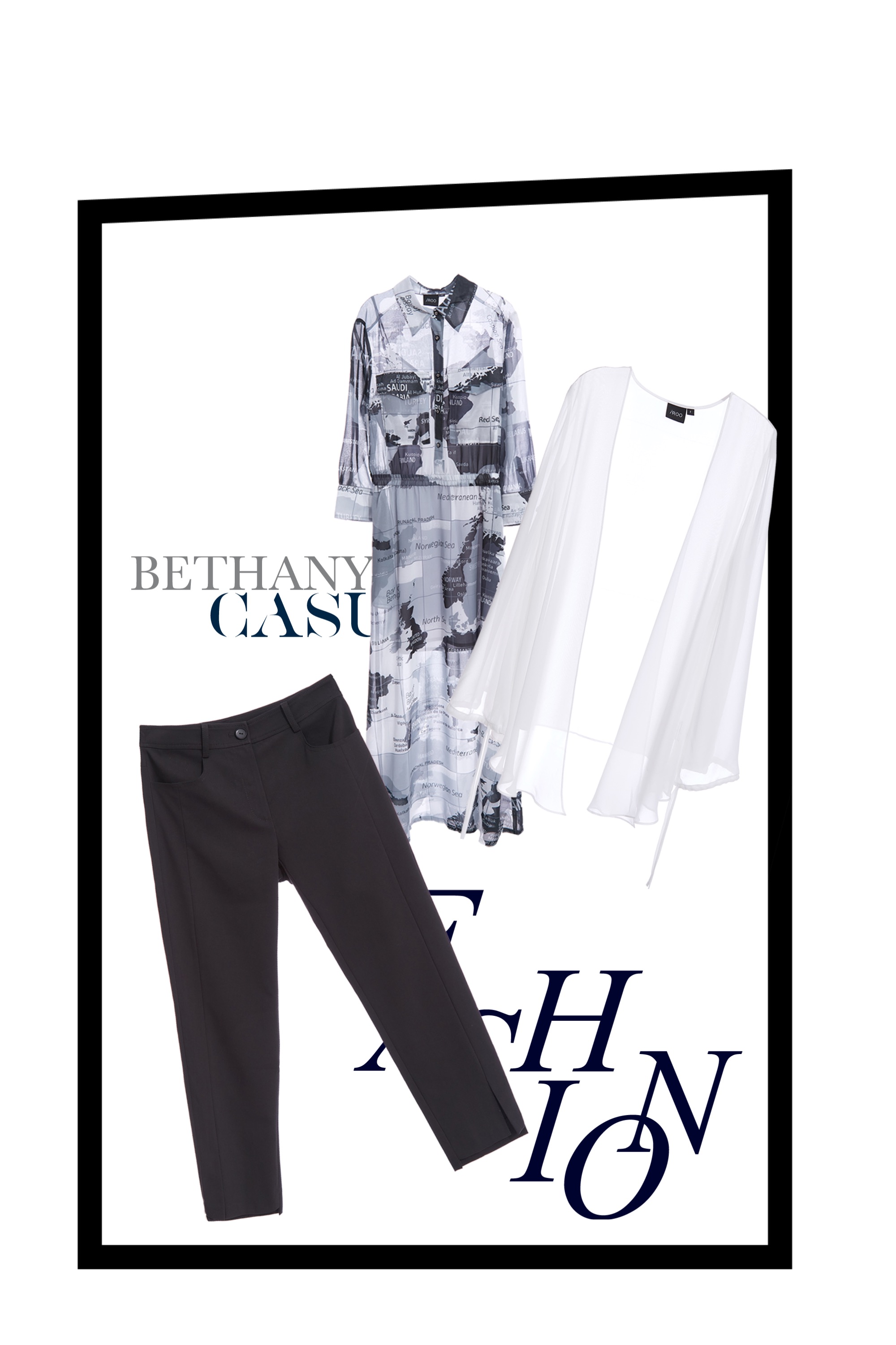 罩衫,春夏穿搭,一般外套,直播專區,療癒色彩,母親節專區,多層次穿搭,雪紡,外套,白色外套,窄管褲,黑色長褲,褲子,黑色褲子