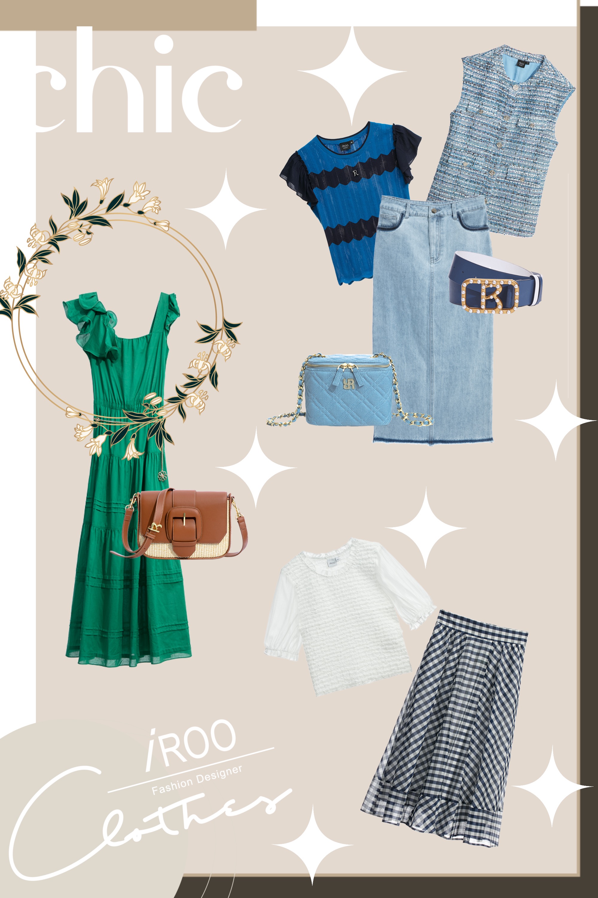 一般背心,春夏穿搭,時髦成套搭配,背心,上衣,針織,荷葉,針織背心,牛仔裙,牛仔,裙子,一般洋裝,人氣商品,洋裝特輯,洋裝,長裙,輕奢渡假,時髦選品專區,格紋,白色上衣,側背包,刺繡,皮革,皮帶,秋冬穿搭,開運紅,珍珠