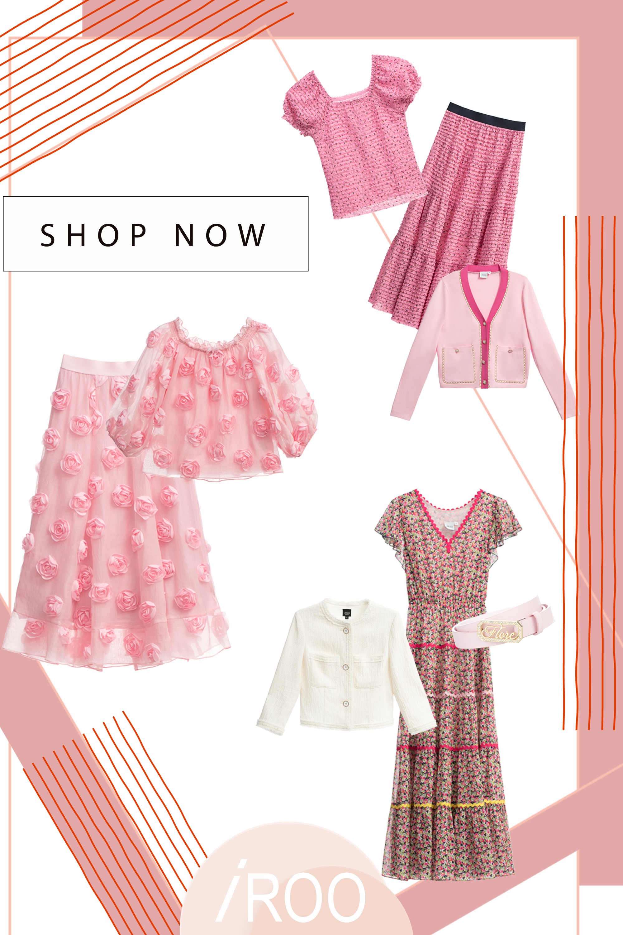 長裙,約會特輯,春夏穿搭,裙子,紗裙,一般洋裝,雪紡洋裝,雪紡,洋裝,印花洋裝,荷葉,洋裝特輯,上衣,蕾絲,蕾絲裙,蕾絲長裙,皮帶,皮革,珍珠,一般外套,外套,白色外套,時髦成套搭配,針織外套,人氣商品,針織,毛呢花呢,小香風