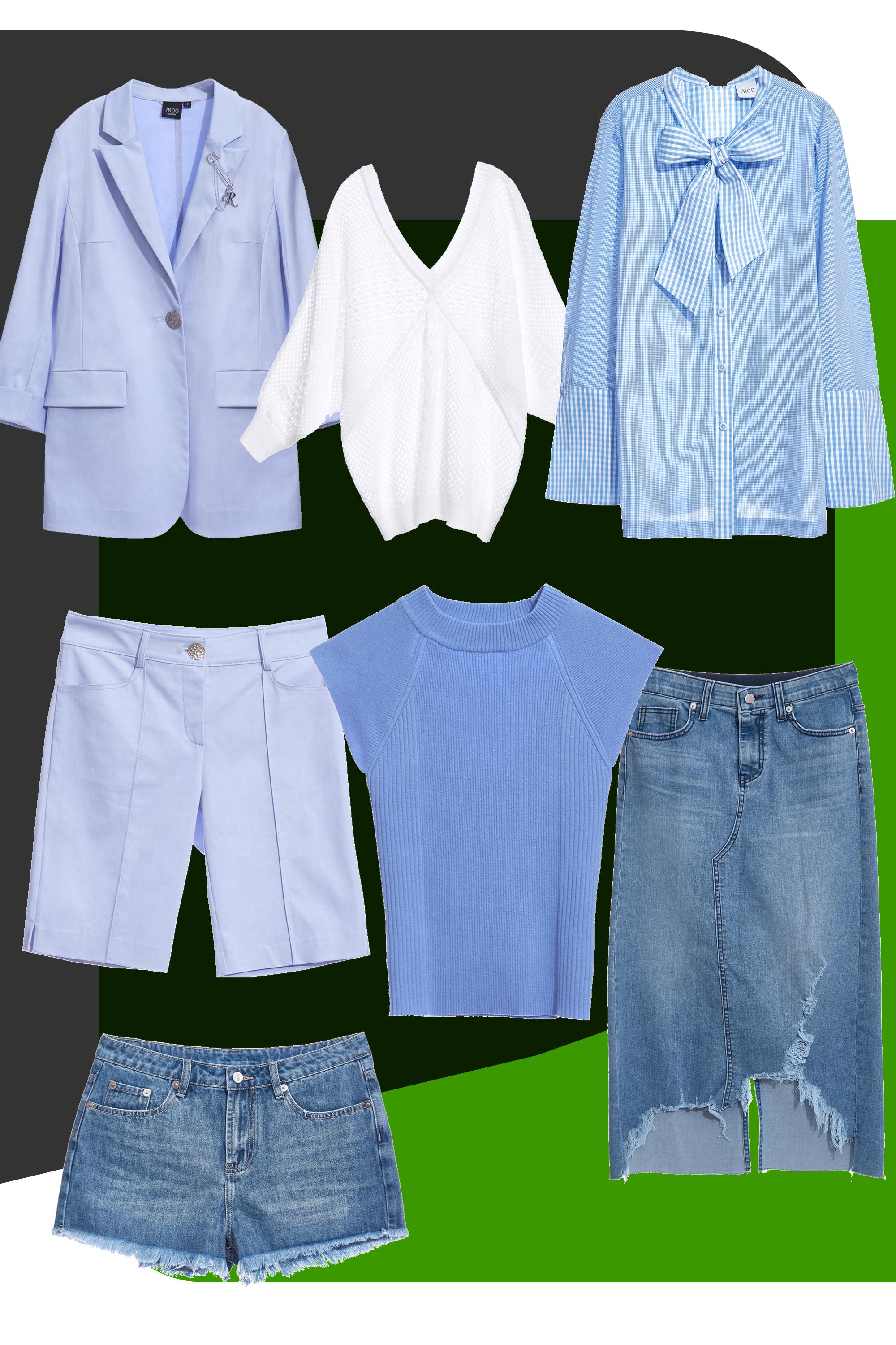 純棉,牛仔裙,春夏穿搭,長裙,牛仔,裙子,針織衫,上衣,V領上衣,沁涼夏裝,針織,白色上衣