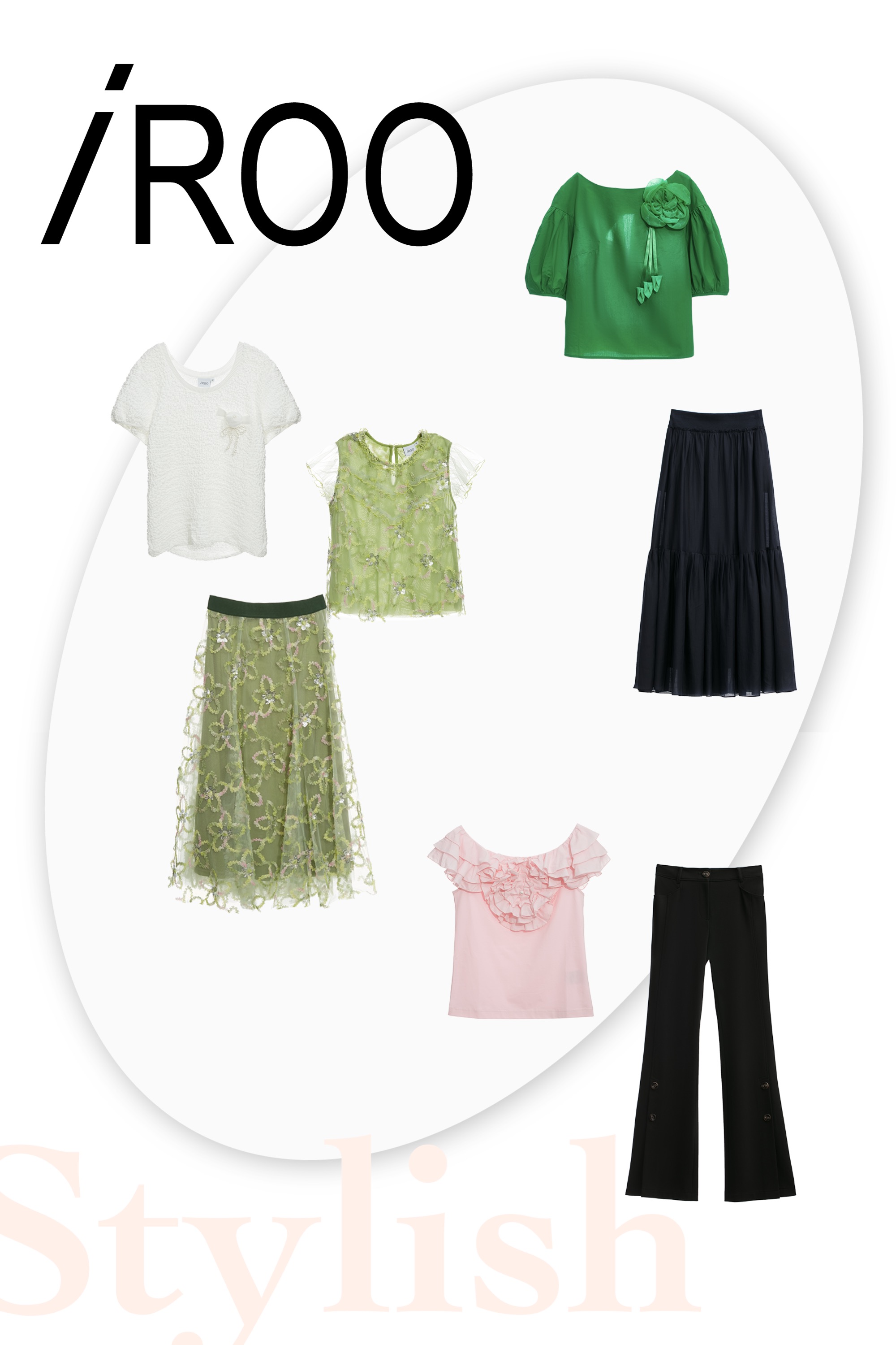 上衣,春夏穿搭,蝴蝶結,胸針,秋冬穿搭,短袖上衣,一般背心,刺繡,荷葉,背心,長裙,約會特輯,網紗,紗裙,花花世界,人氣商品,裙子,寬褲,顯瘦,褲子,黑色褲子