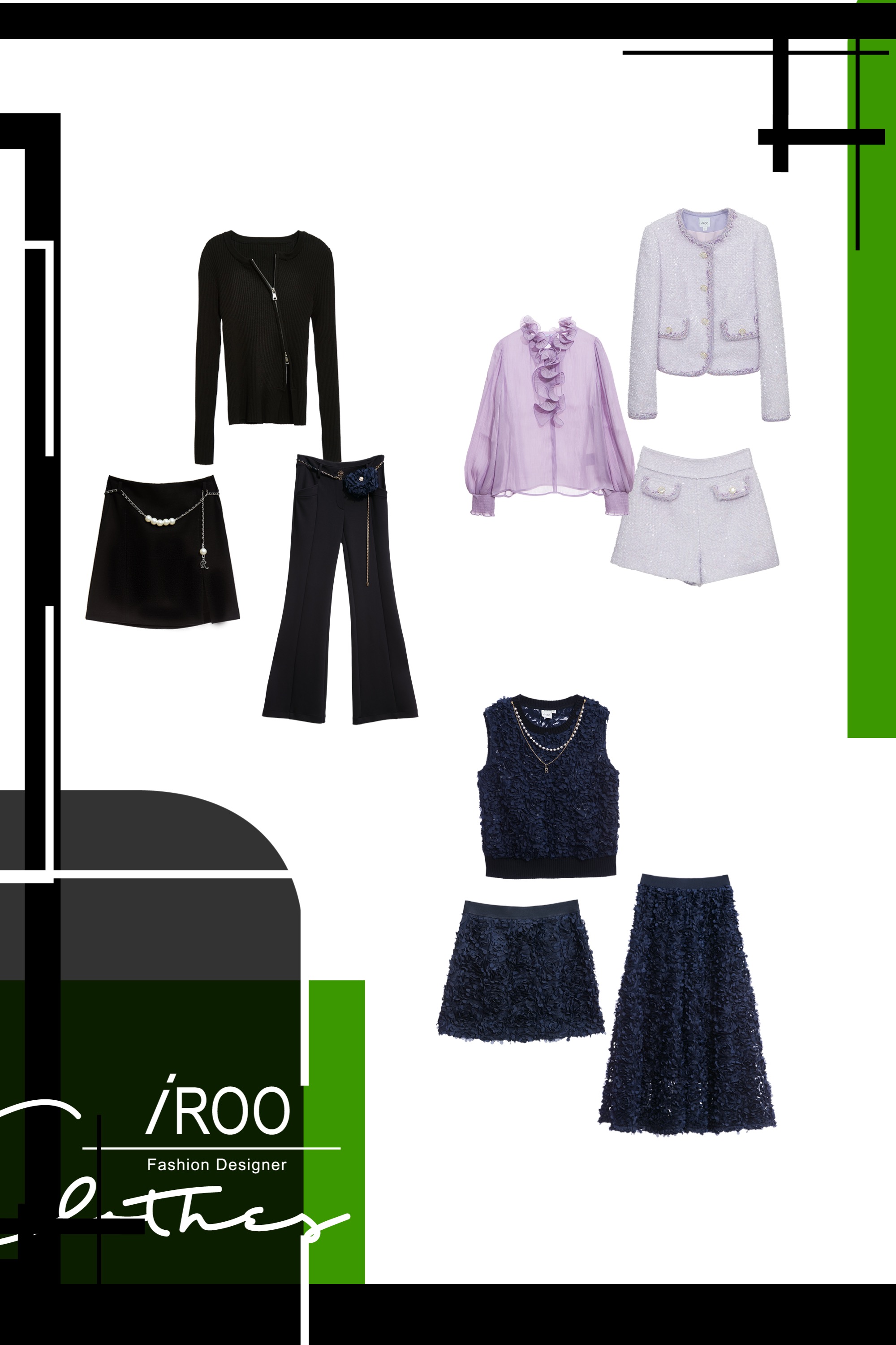 針織衫,秋冬穿搭,上衣,人氣商品,針織,黑色上衣,短裙,皮革,珍珠,裙子,黑色裙子,牛仔褲,牛仔,褲子,一般外套,時髦成套搭配,毛呢花呢,外套,小香風,一般背心,項鍊,花花世界,背心,窄裙,蓬蓬裙,短褲,荷葉