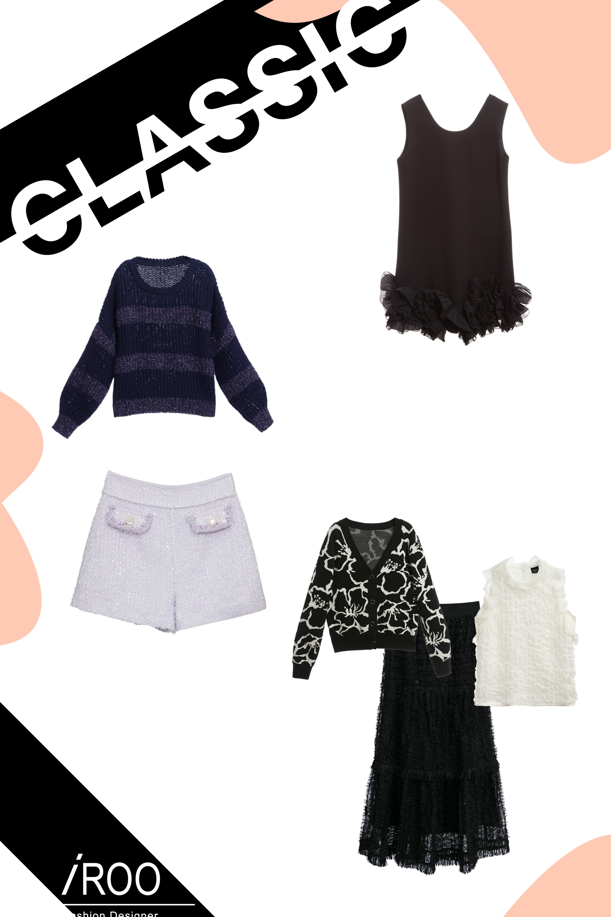 短褲,秋冬穿搭,時髦成套搭配,毛呢花呢,褲子,小香風,針織衫,上衣,針織,條紋,禮服,一般洋裝,派對特輯,洋裝特輯,荷葉,洋裝,黑色洋裝,針織外套,一般外套,花花世界,人氣商品,外套,黑色外套,蛋糕裙,春夏穿搭,長裙,蕾絲,蕾絲裙,紗裙,一般背心,背心,珍珠