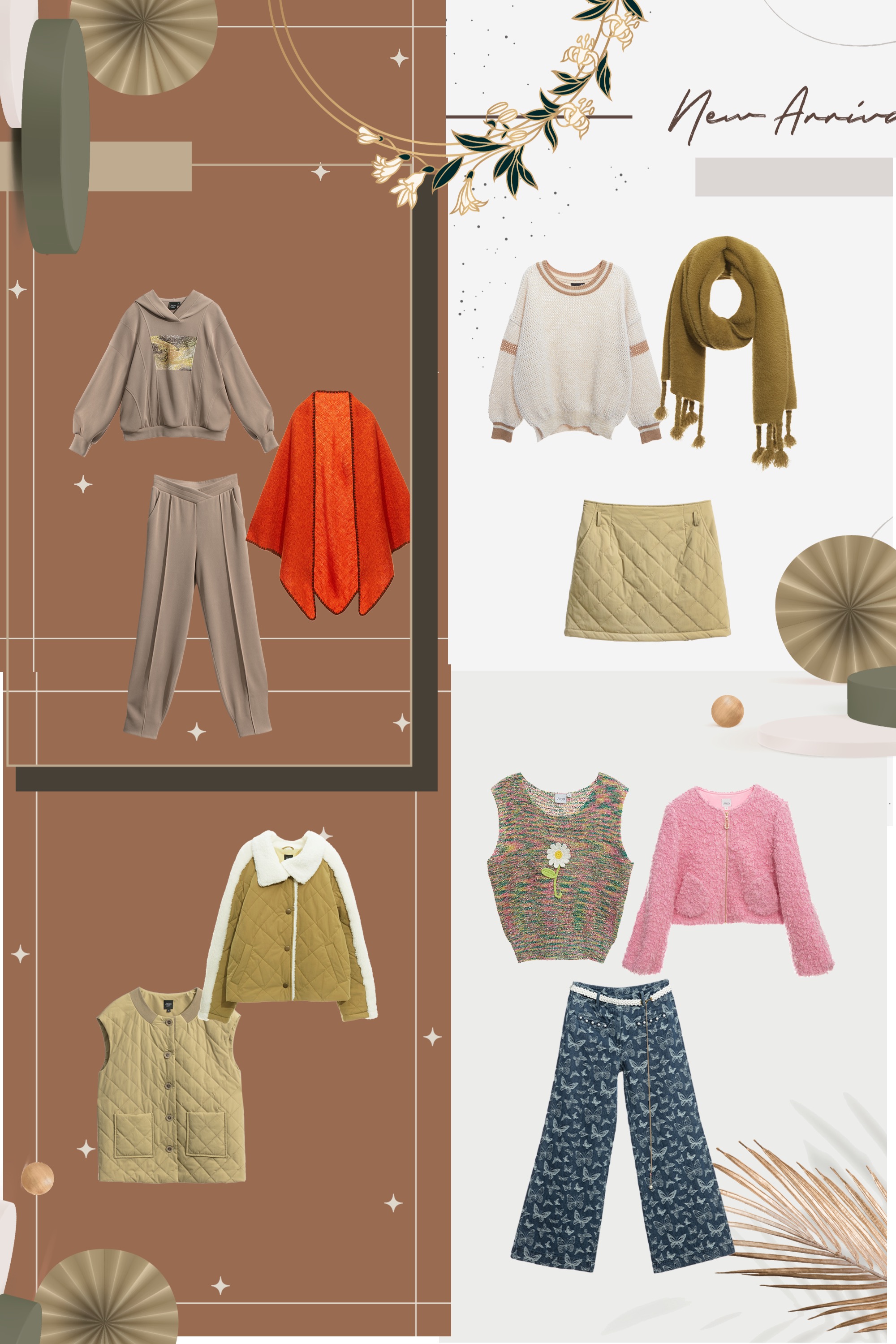 針織衫,秋冬穿搭,上衣,針織,圍巾,短裙,裙子,一般背心,一般外套,背心,外套,帽T,刺繡,人氣商品,休閒,褲子,針織背心,時髦成套搭配,珍珠,牛仔褲,牛仔,小香風