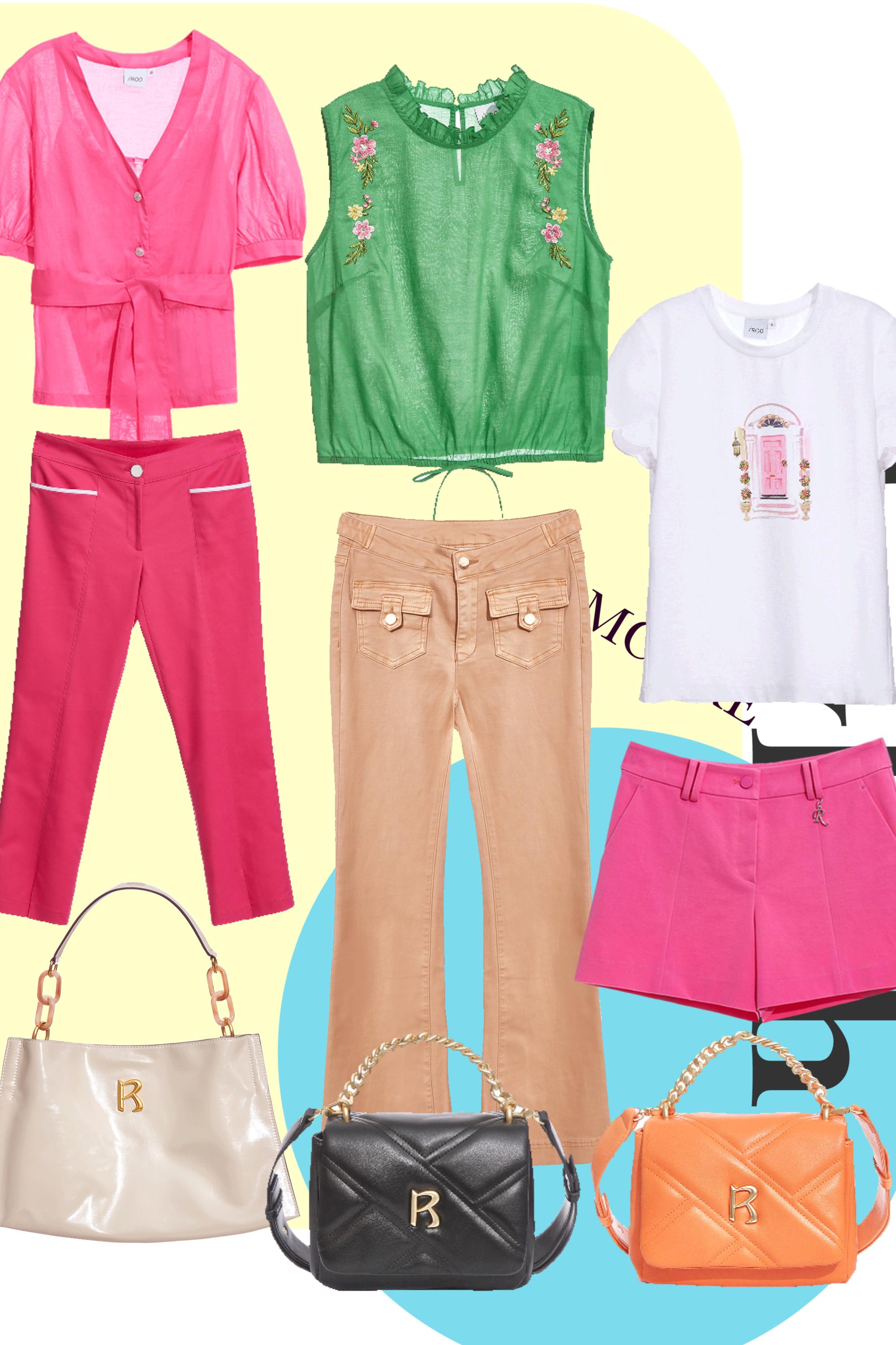 純棉,T-Shirt,春夏穿搭,上衣,流行穿搭,舒適主義,沁涼夏裝,刺繡,圓領上衣,白色上衣,一般背心,荷葉,背心,手提包,皮革,短褲,秋冬穿搭,褲子,側背包,肩背包