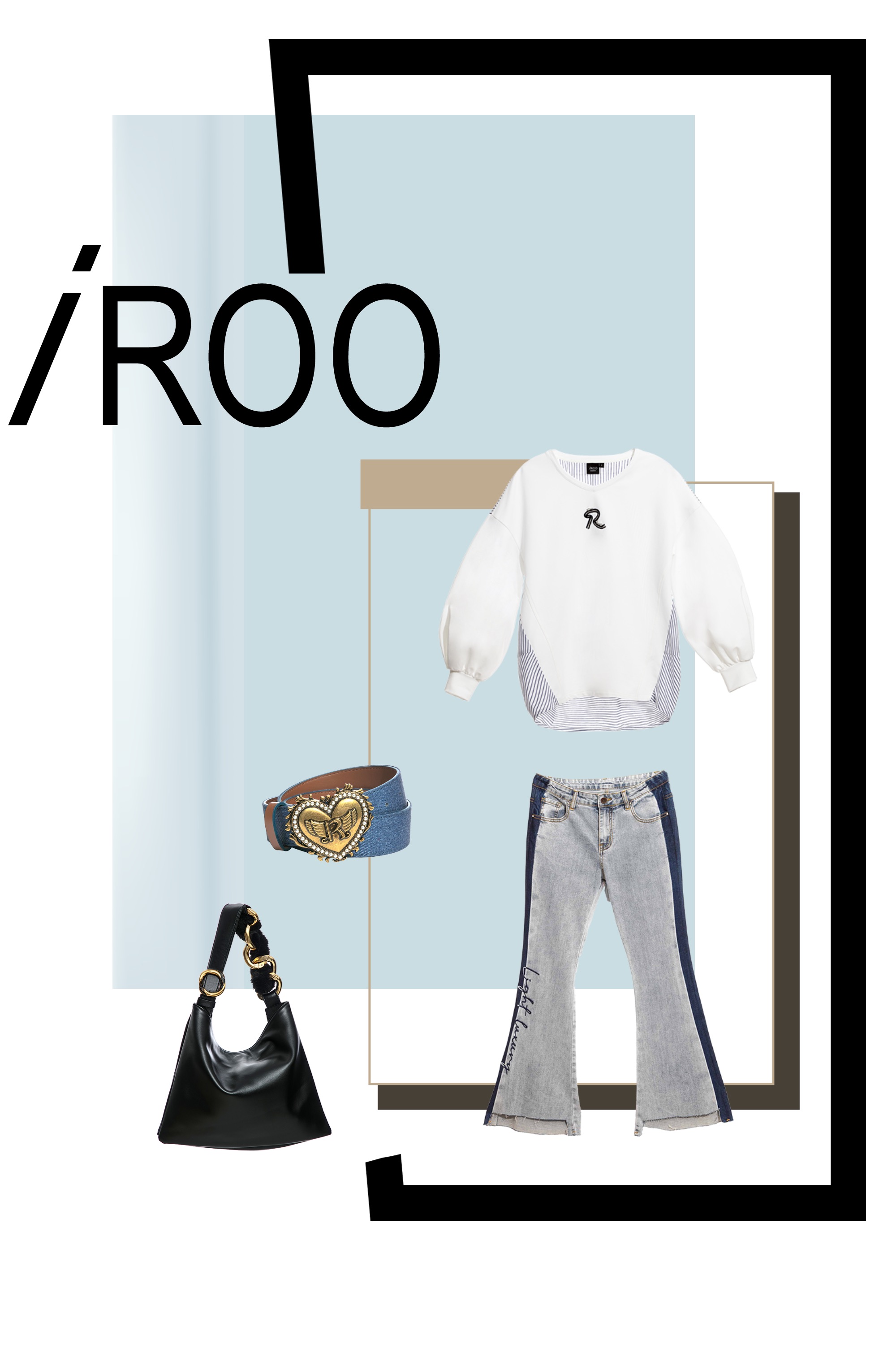 牛仔褲,牛仔,刺繡,秋冬穿搭,褲子,上衣,白色上衣,條紋,皮帶,休閒,丹寧,皮革,側背包,肩背包