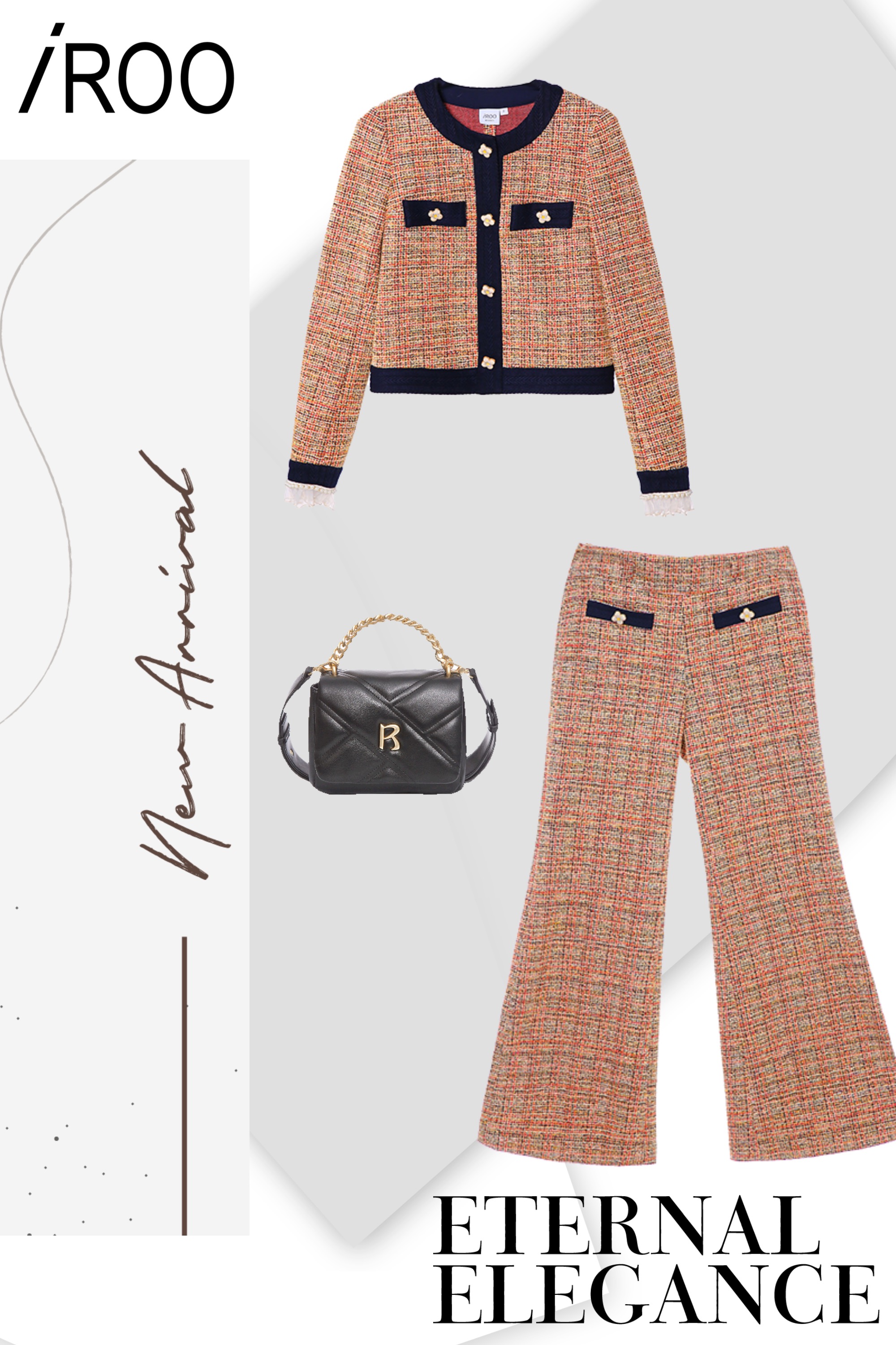 上衣,秋冬穿搭,荷葉,珍珠,喇叭褲,約會特輯,褲子,側背包,春夏穿搭,肩背包,皮革