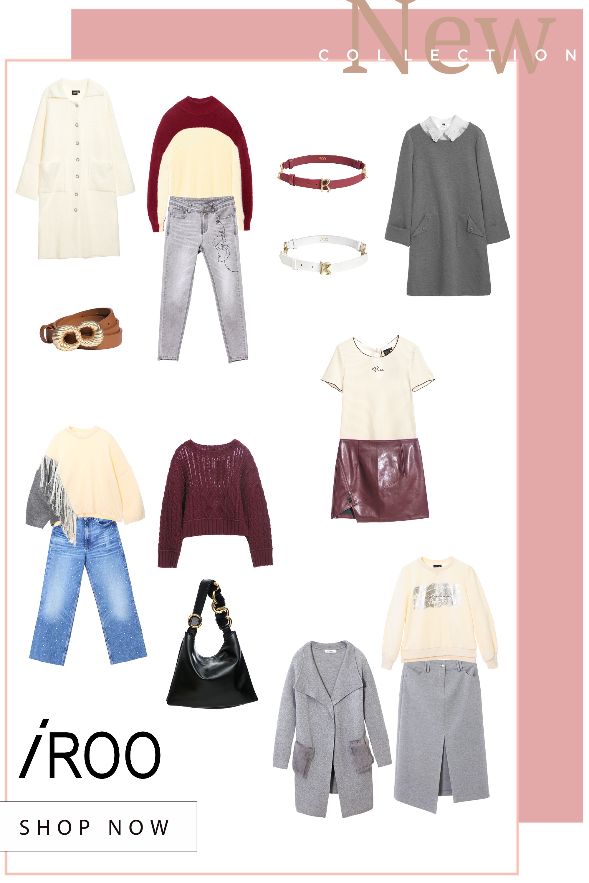 上衣,T-Shirt,刺繡,秋冬穿搭,T恤,針織衫,約會特輯,針織,純棉,開運紅,牛仔褲,牛仔,褲子,窄裙,牛仔裙,裙子,短裙,派對特輯,皮革,一般洋裝,洋裝,針織外套,一般外套,保暖特輯,外套,人氣商品,白色外套,側背包,肩背包,皮帶