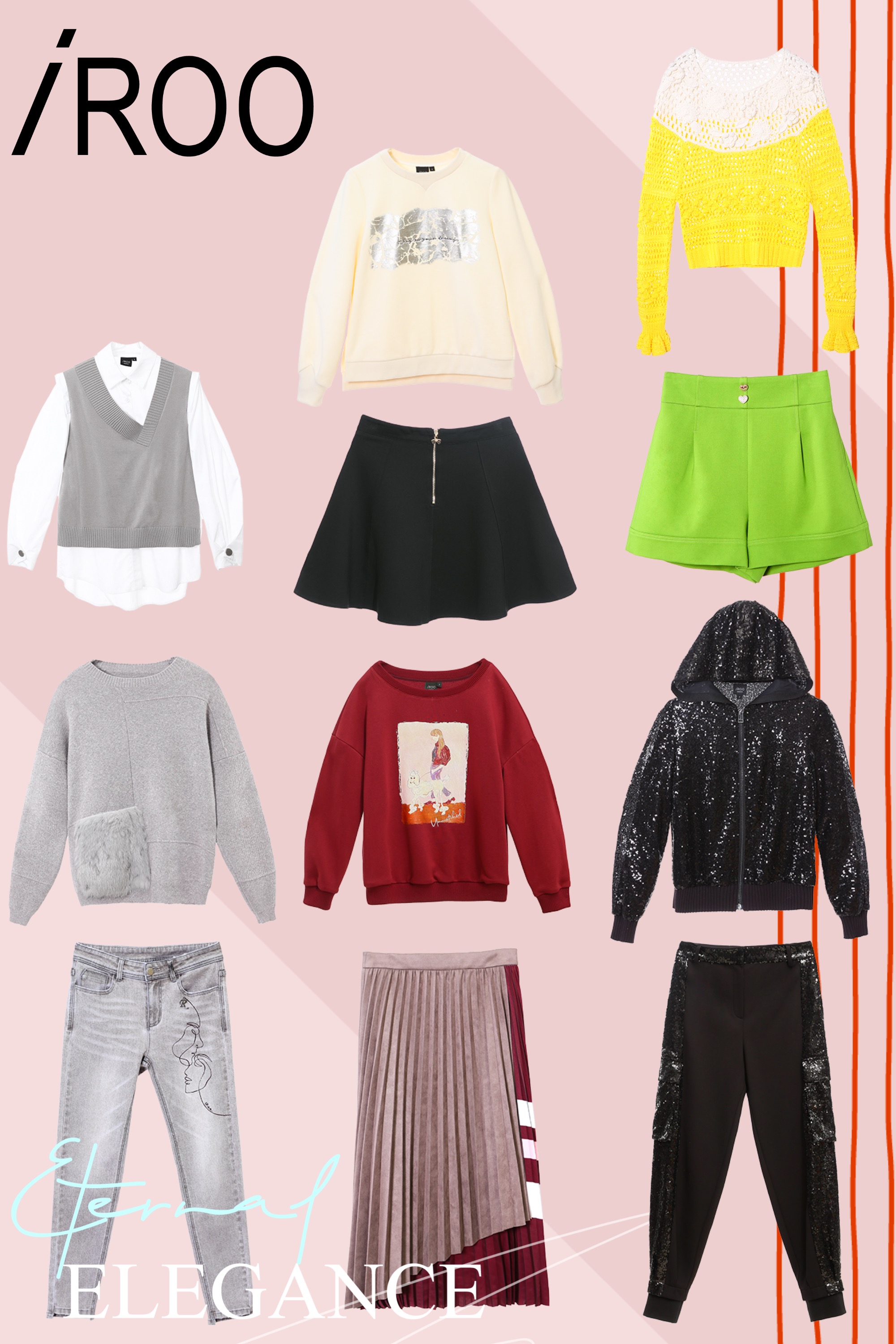 長裙,秋冬穿搭,開運紅,約會特輯,裙子,牛仔褲,純棉,牛仔,刺繡,褲子,T-Shirt,上衣,針織衫,針織,一般外套,運動時裝,外套,黑色外套,束口褲,休閒,黑色長褲,黑色褲子,短裙,傘,蝴蝶結,黑色裙子,短褲