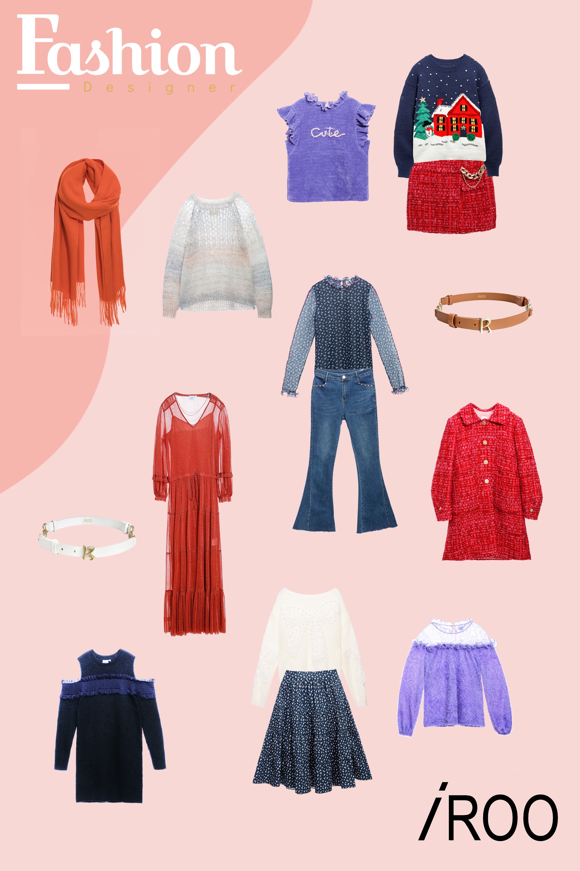 一般洋裝,秋冬穿搭,項鍊,V領洋裝,開運紅,約會特輯,洋裝特輯,洋裝,內搭上衣,針織衫,上衣,針織,珍珠,短裙,裙子,牛仔褲,牛仔,褲子,一般背心,荷葉,背心,針織背心,蕾絲,長裙,一般外套,人氣商品,外套,白色上衣,蝴蝶結,圍巾,純羊毛,皮帶,皮革,網紗