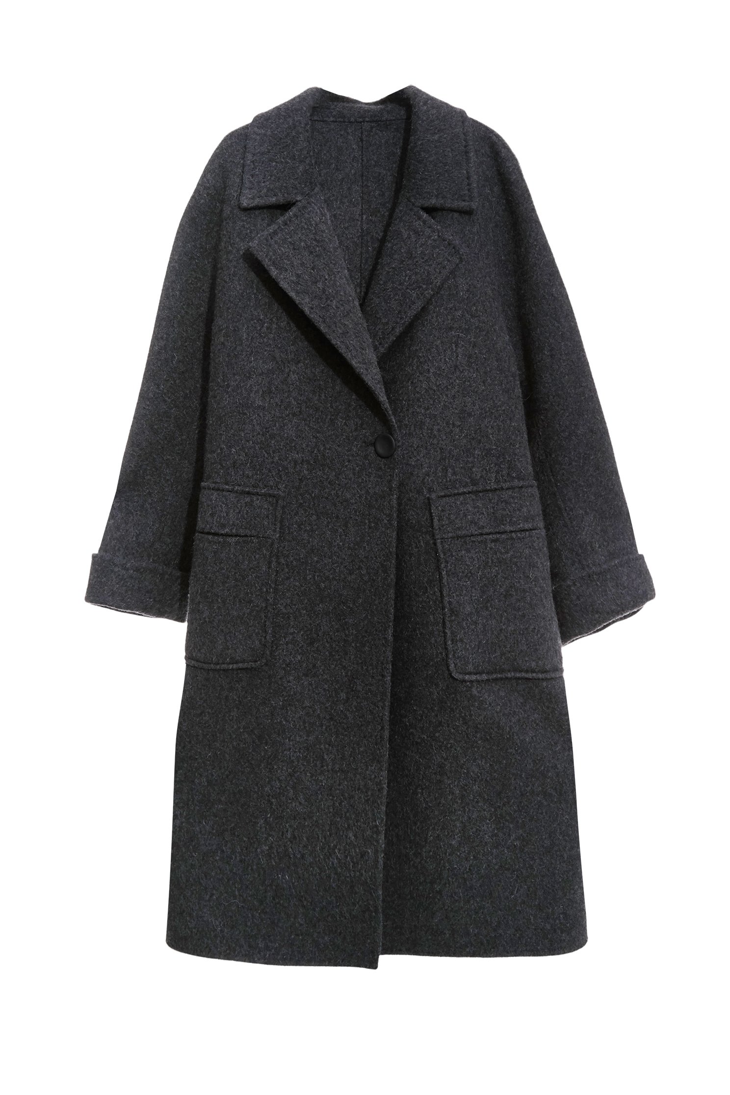 安靜灰長版大衣安靜灰長版大衣,上班OL穿搭,秋冬穿搭,約會特輯,長大衣