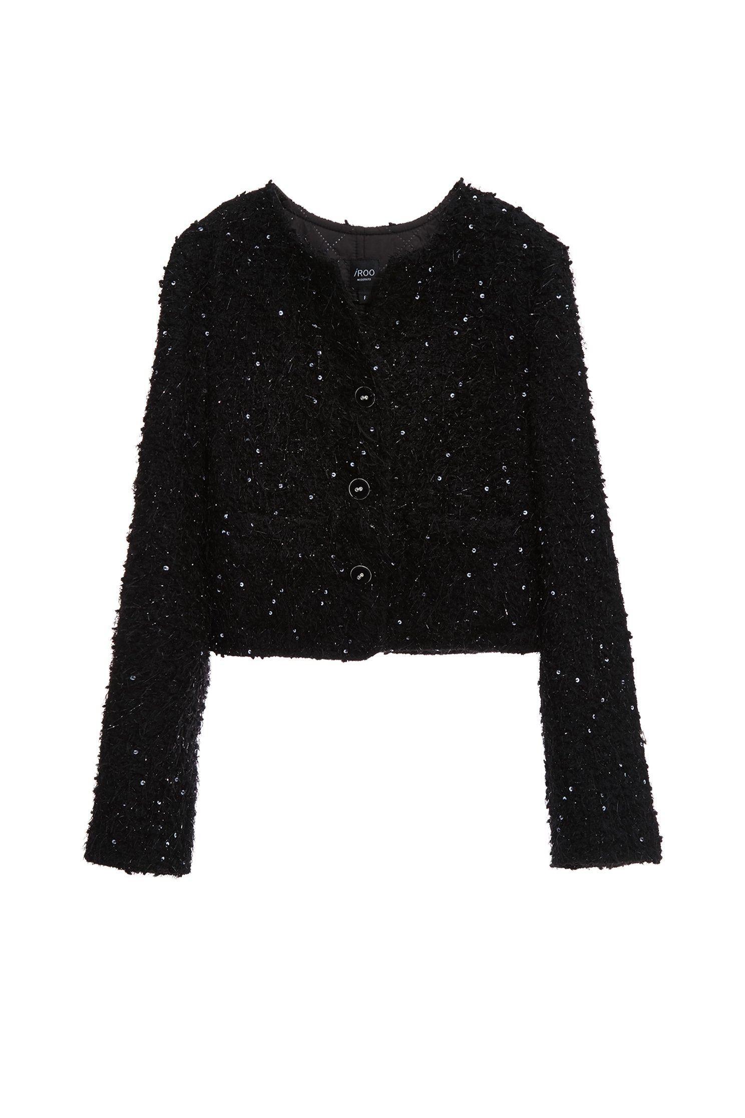 花呢崁亮片羽毛紗小香短外套花呢崁亮片羽毛紗小香短外套,一般外套,上班OL穿搭,外套,時髦成套搭配,派對特輯,秋冬穿搭