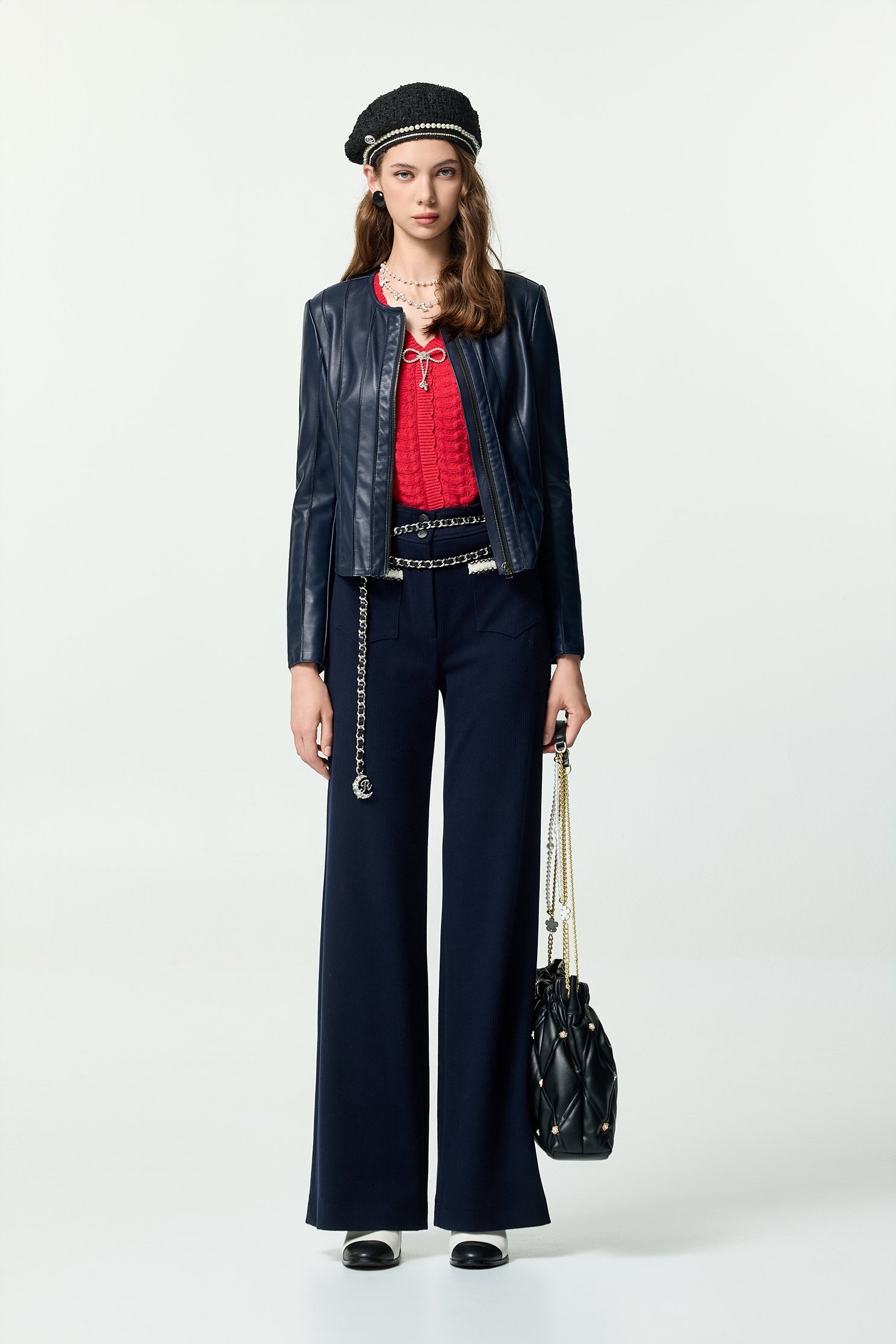 濃厚靛藍綿羊皮外套濃厚靛藍綿羊皮外套,一般外套,外套,皮衣,皮革,秋冬穿搭