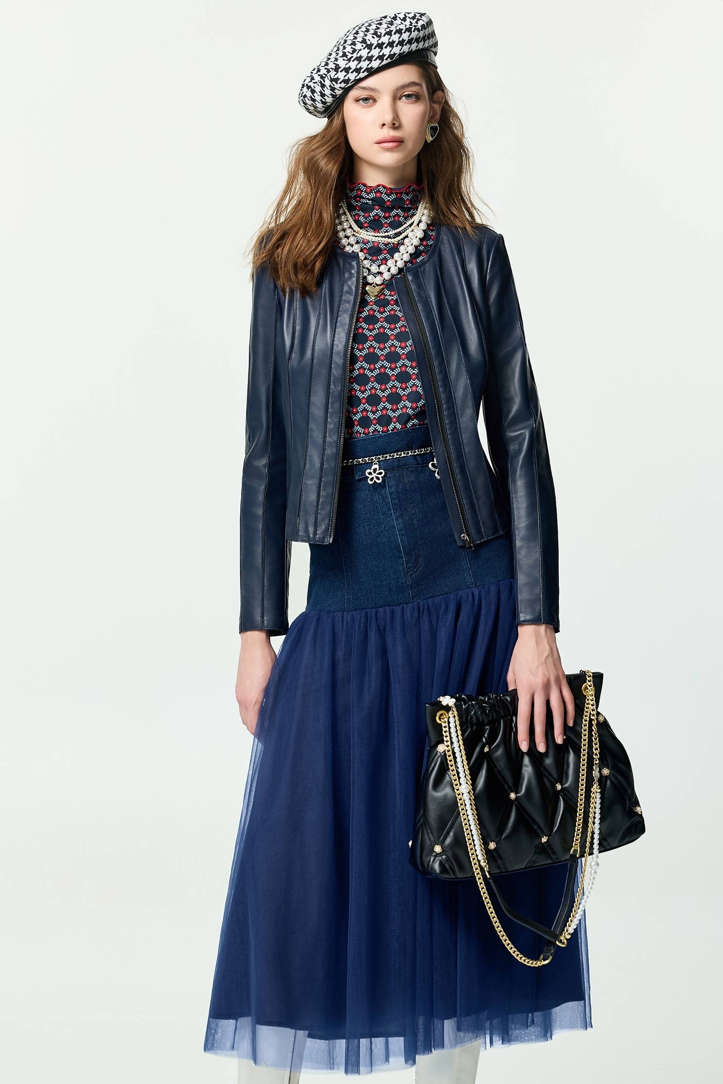 濃厚靛藍綿羊皮外套濃厚靛藍綿羊皮外套,一般外套,外套,皮衣,皮革,秋冬穿搭