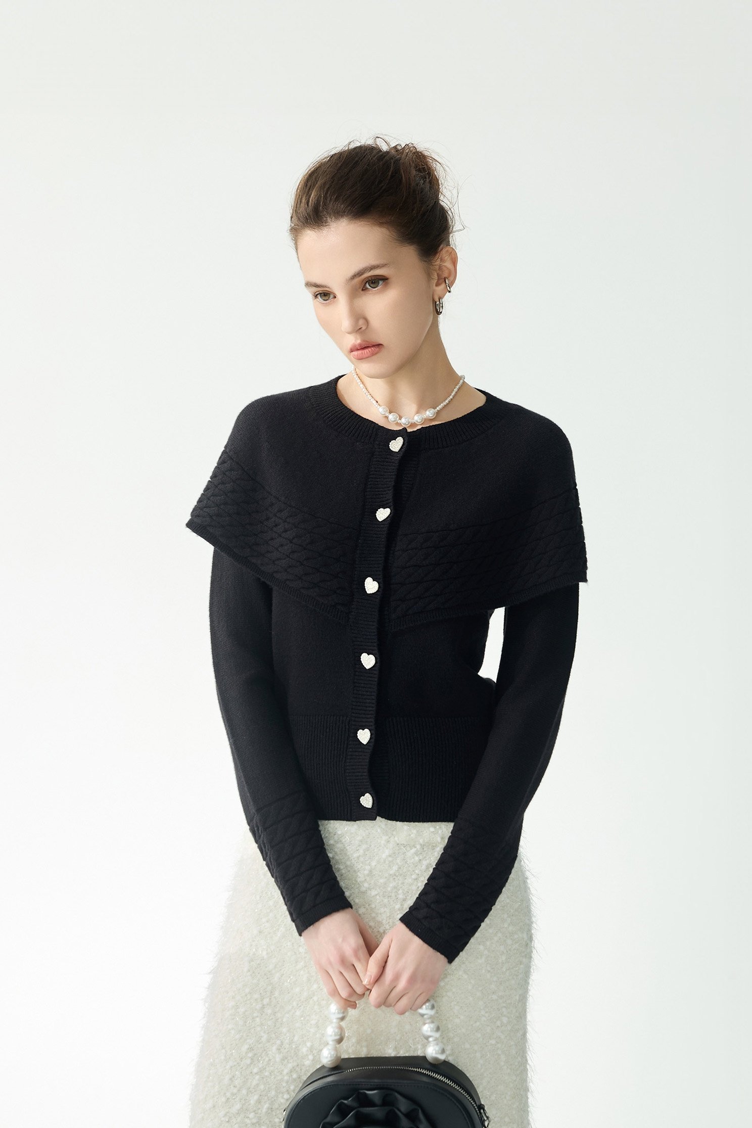 斗篷感造型針織外罩斗篷感造型針織外罩,上班OL穿搭,春夏穿搭,簡約穿搭,針織,針織外套