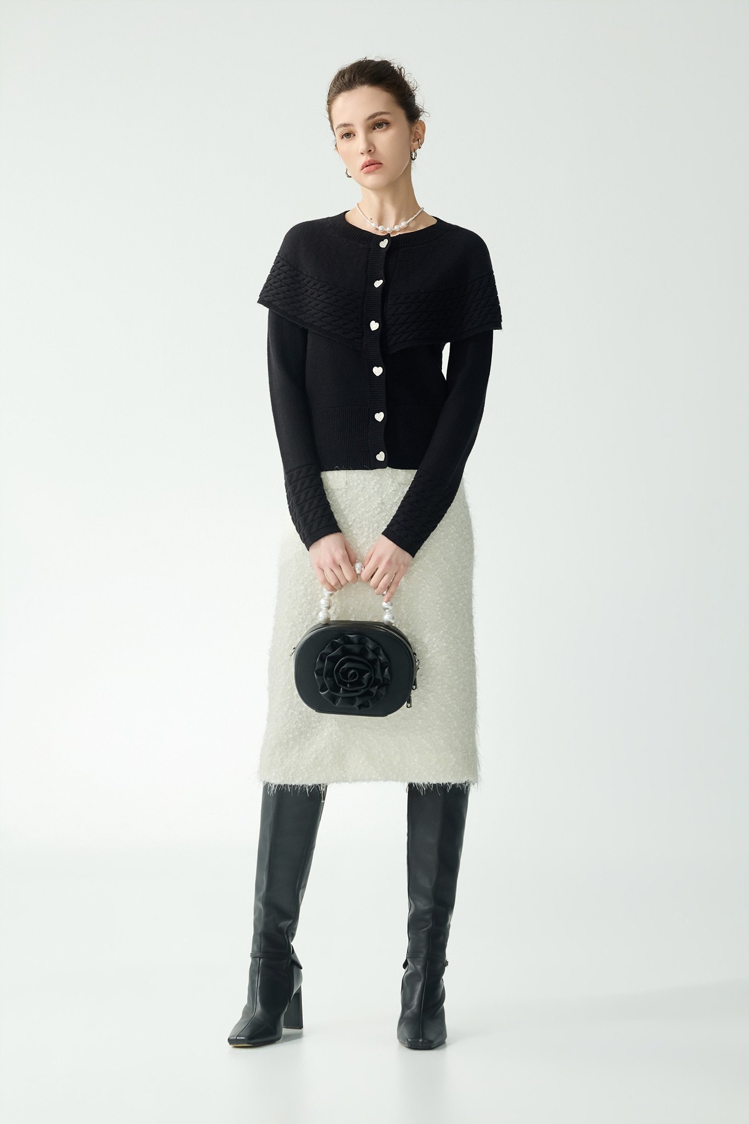 斗篷感造型針織外罩斗篷感造型針織外罩,上班OL穿搭,春夏穿搭,簡約穿搭,針織,針織外套