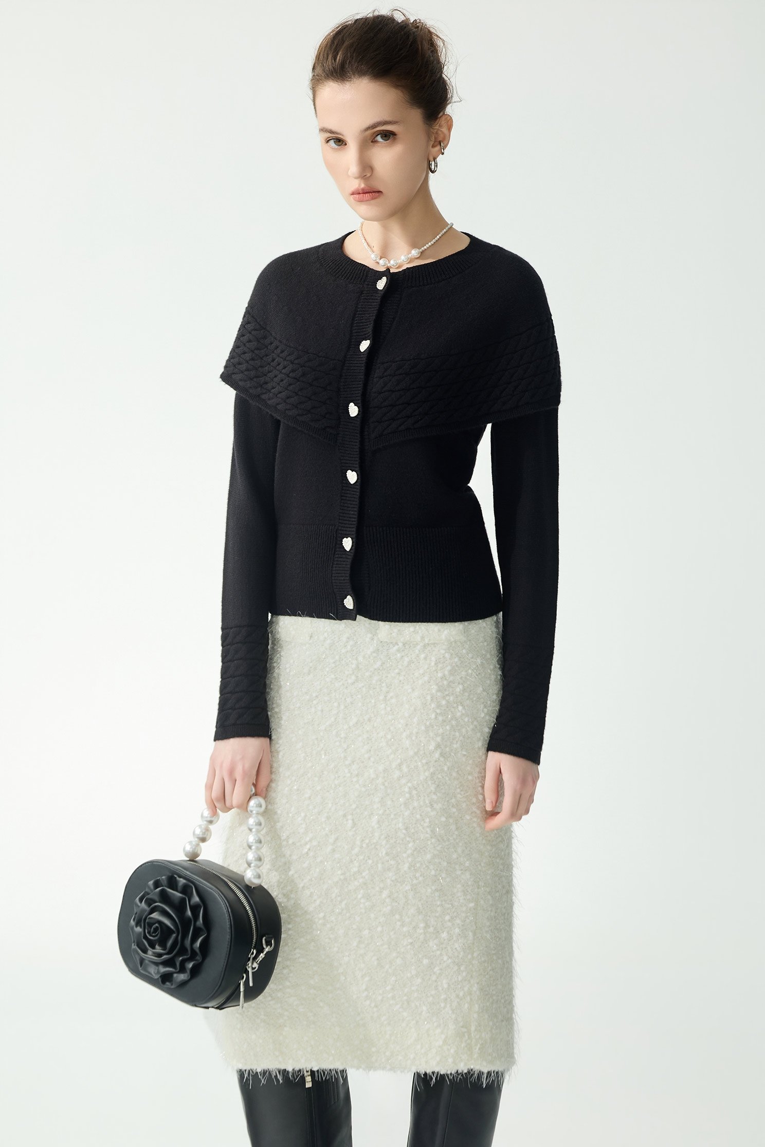 斗篷感造型針織外罩斗篷感造型針織外罩,上班OL穿搭,春夏穿搭,簡約穿搭,針織,針織外套