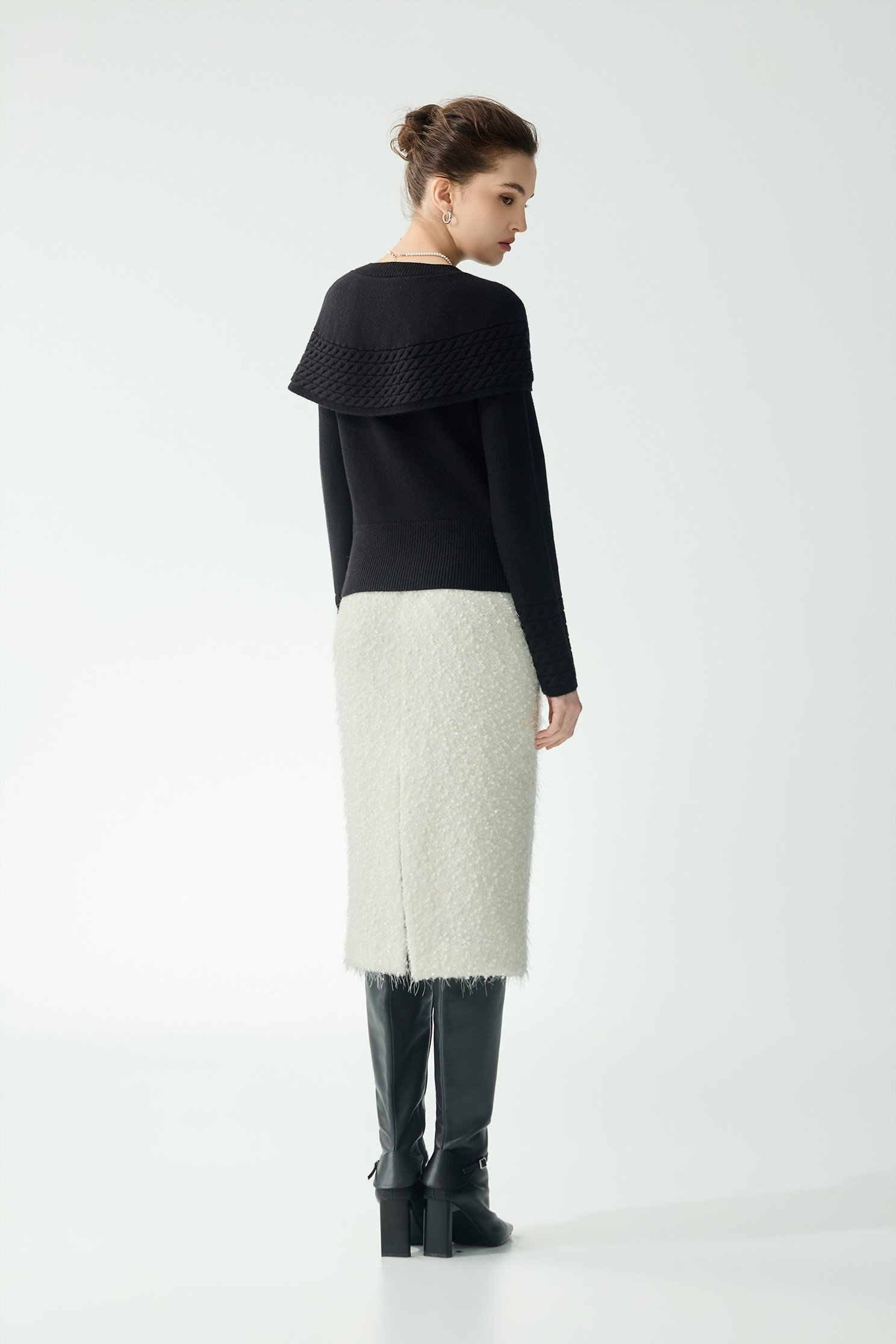 斗篷感造型針織外罩斗篷感造型針織外罩,上班OL穿搭,春夏穿搭,簡約穿搭,針織,針織外套