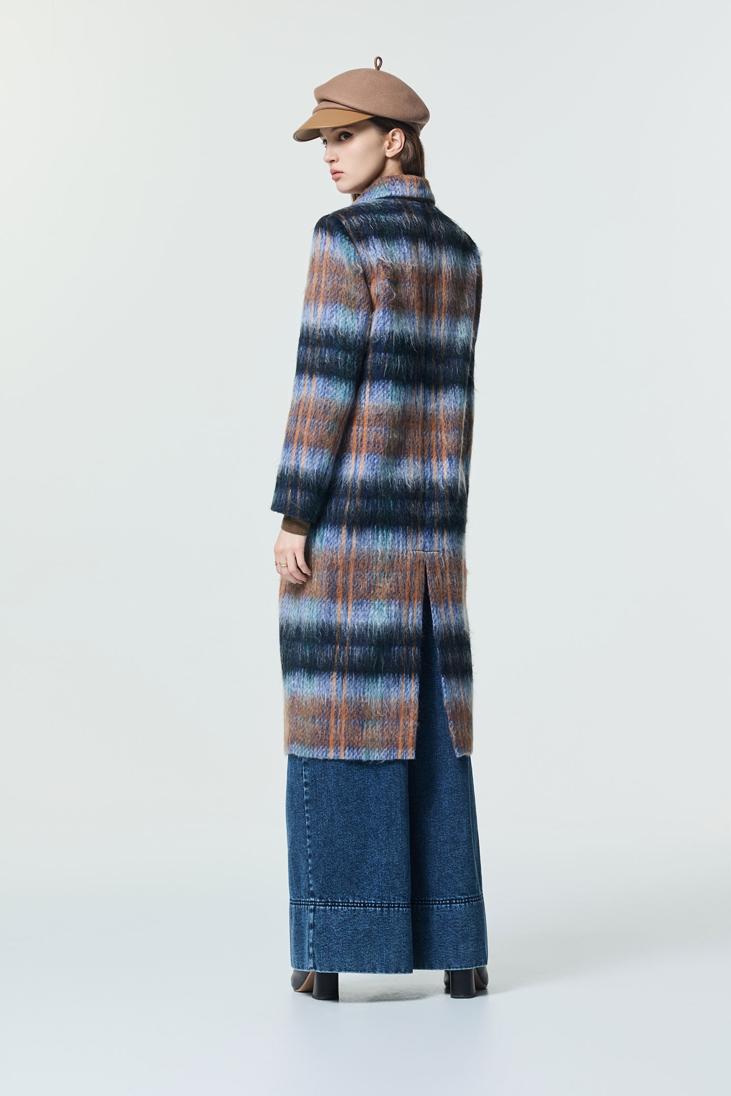 焦糖漸層藍刷毛大衣焦糖漸層藍刷毛大衣,一般外套,外套,春夏穿搭