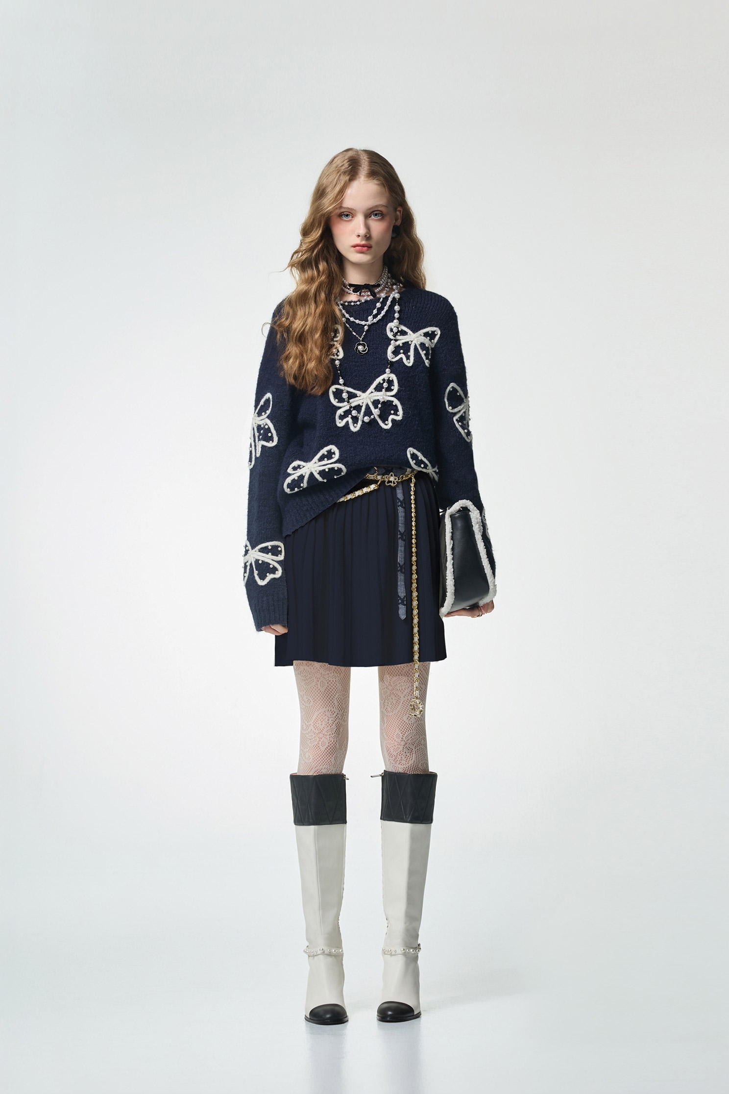 百摺造型針織短裙百摺造型針織短裙,上班OL穿搭,百摺裙,短裙,秋冬穿搭,約會特輯,腰帶,針織