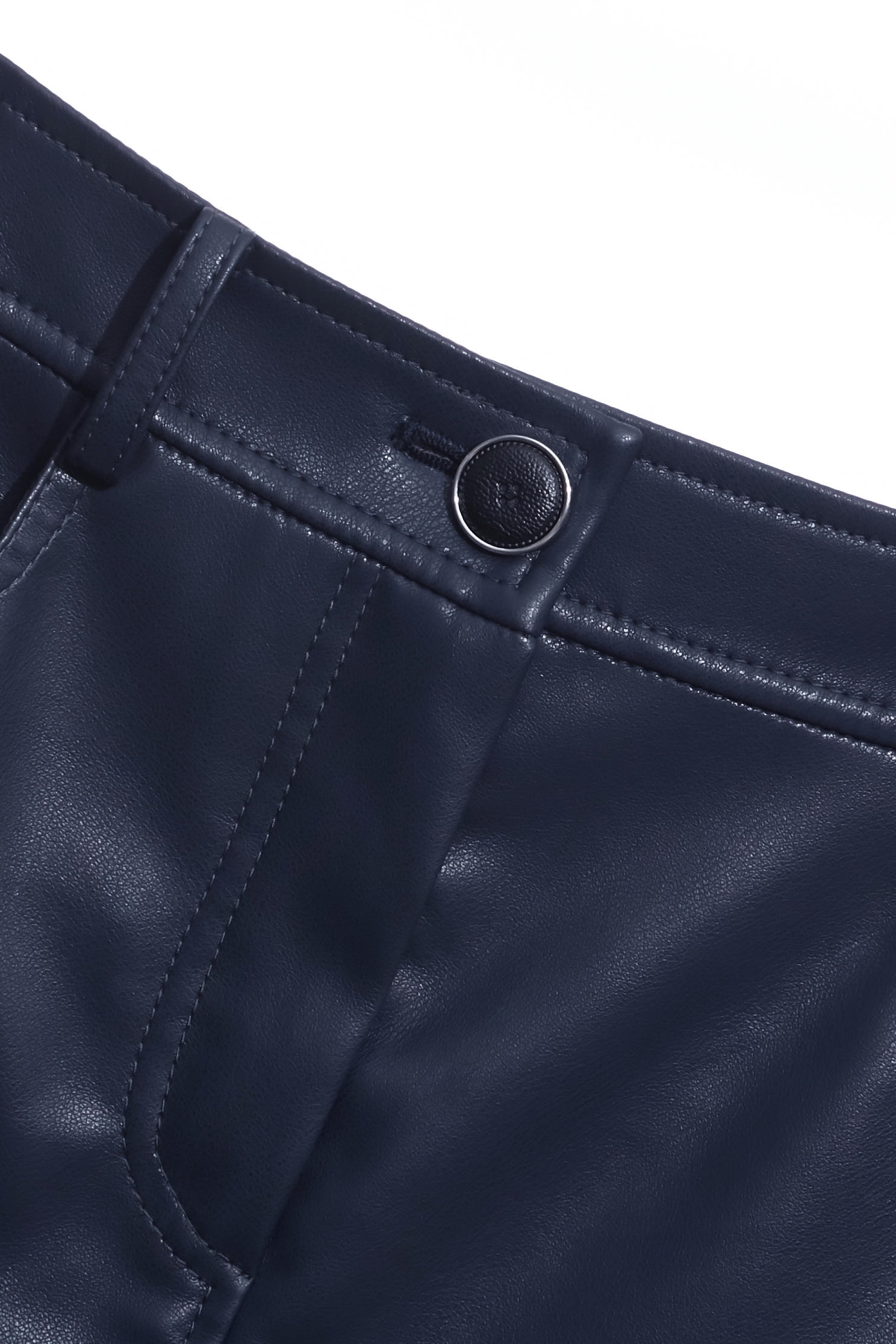 造型口袋仿皮裙造型口袋仿皮裙,春夏穿搭,短裙