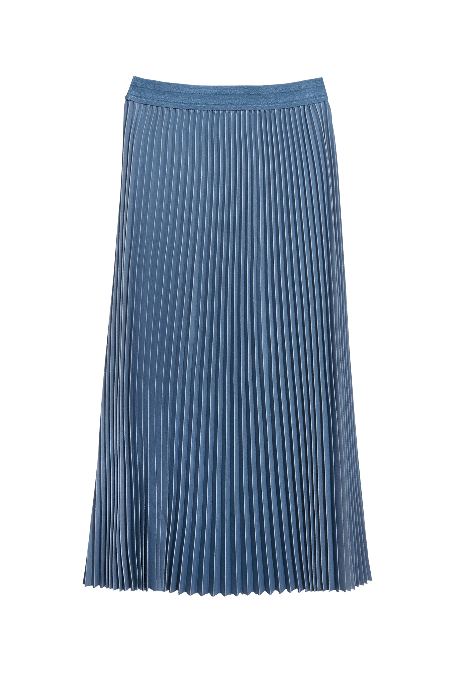 珍珠藍復古洗水百褶裙珍珠藍復古洗水百褶裙,春夏穿搭,珍珠,百摺裙