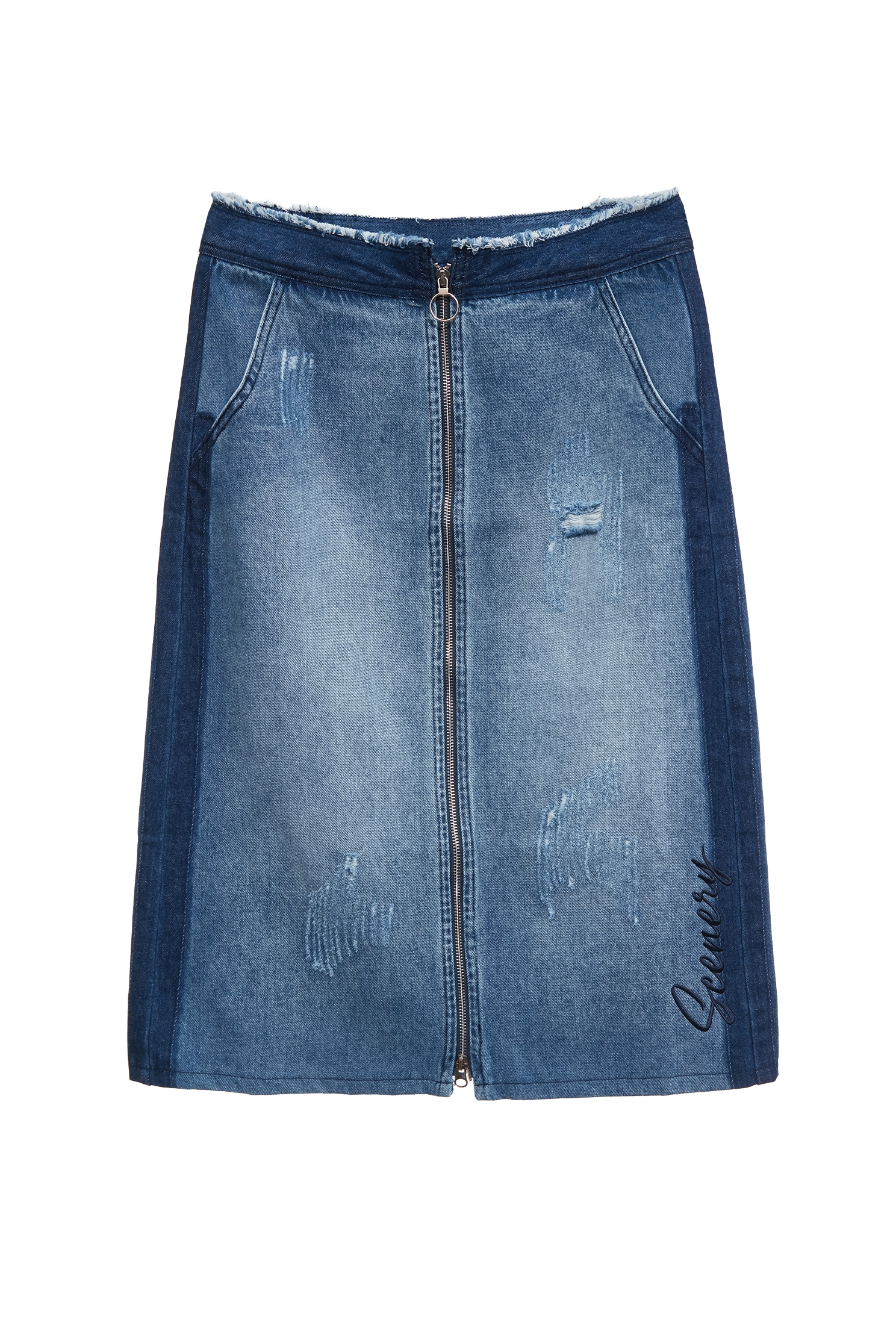 顯瘦刷色牛仔長裙顯瘦刷色牛仔長裙,刺繡,春夏穿搭,牛仔,牛仔裙