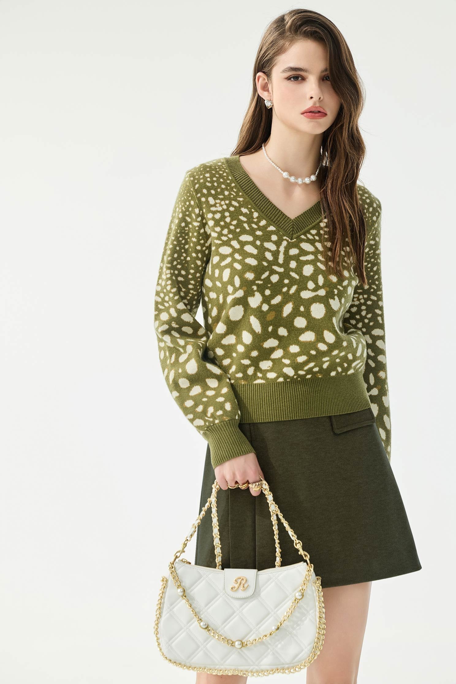 酸橙綠條絨短裙酸橙綠條絨短裙,春夏穿搭,短裙