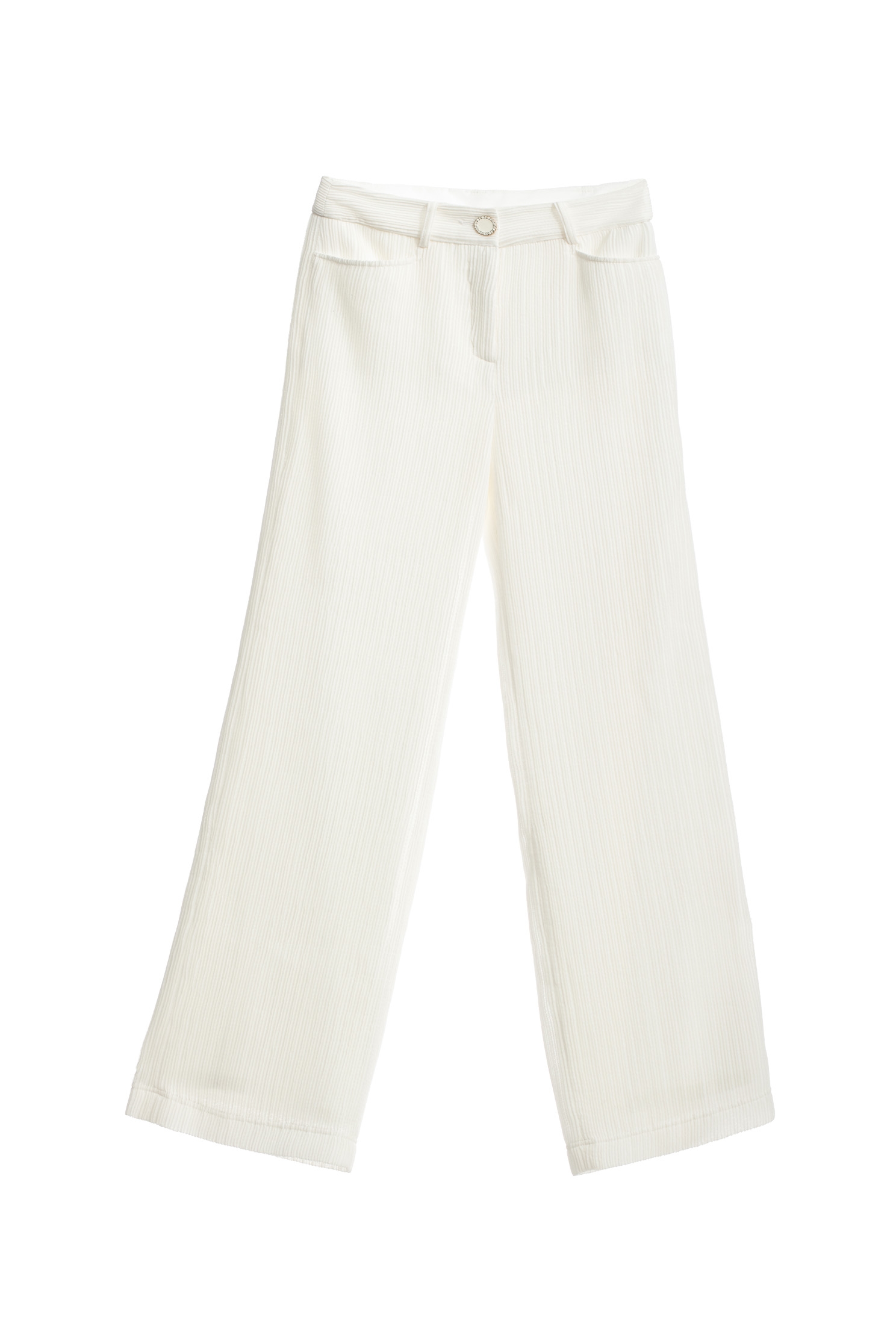 奶白色彈性坑條直筒寬褲Wide Leg White Pants,上班OL穿搭,寬褲,時髦成套搭配,白色褲子,白色長褲,秋冬穿搭,褲子