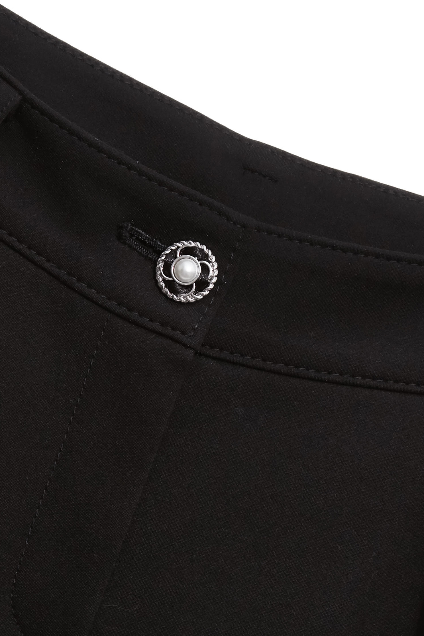 極致黑開叉蕾絲顯瘦喇叭褲極致黑開叉蕾絲顯瘦喇叭褲,上班OL穿搭,喇叭褲,珍珠,秋冬穿搭,蕾絲,褲子,黑色長褲