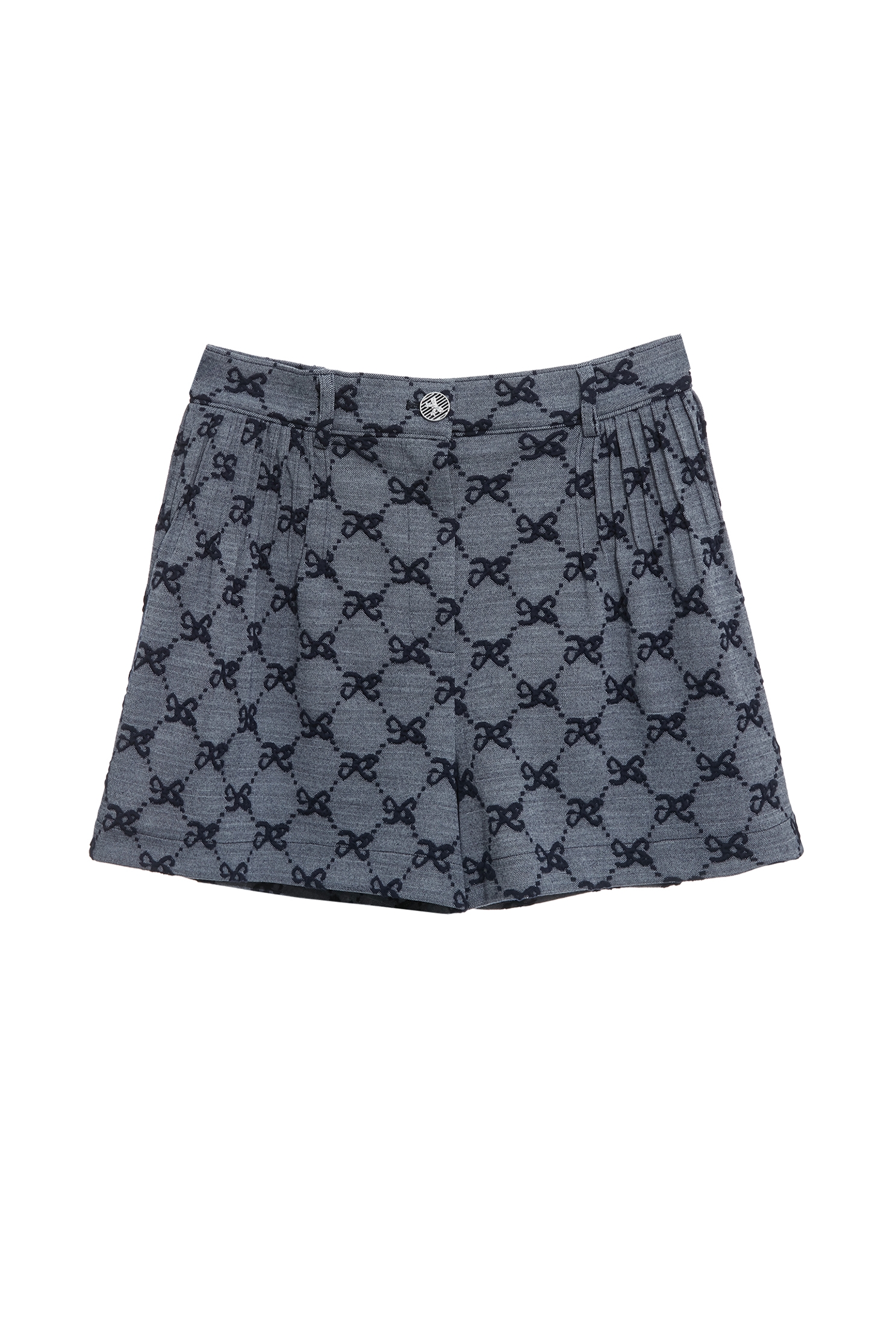 立體蝴蝶結紋理短褲立體蝴蝶結紋理短褲,上班OL穿搭,短褲,秋冬穿搭,約會特輯,蝴蝶結,褲裙