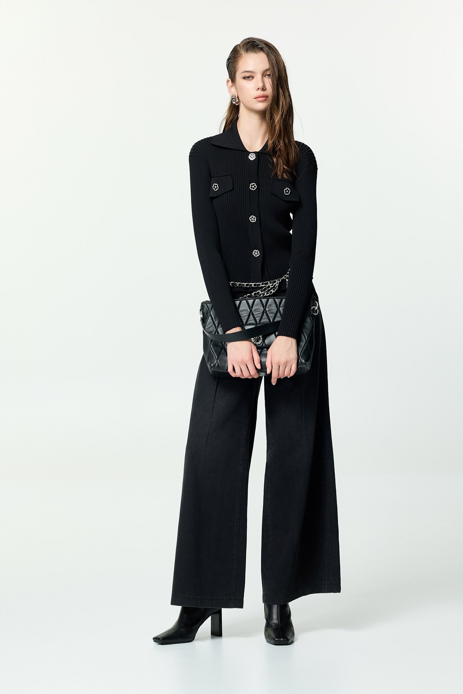 刷色牛仔打褶大寬褲刷色牛仔打褶大寬褲,上班OL穿搭,寬褲,牛仔,牛仔褲,秋冬穿搭,褲子