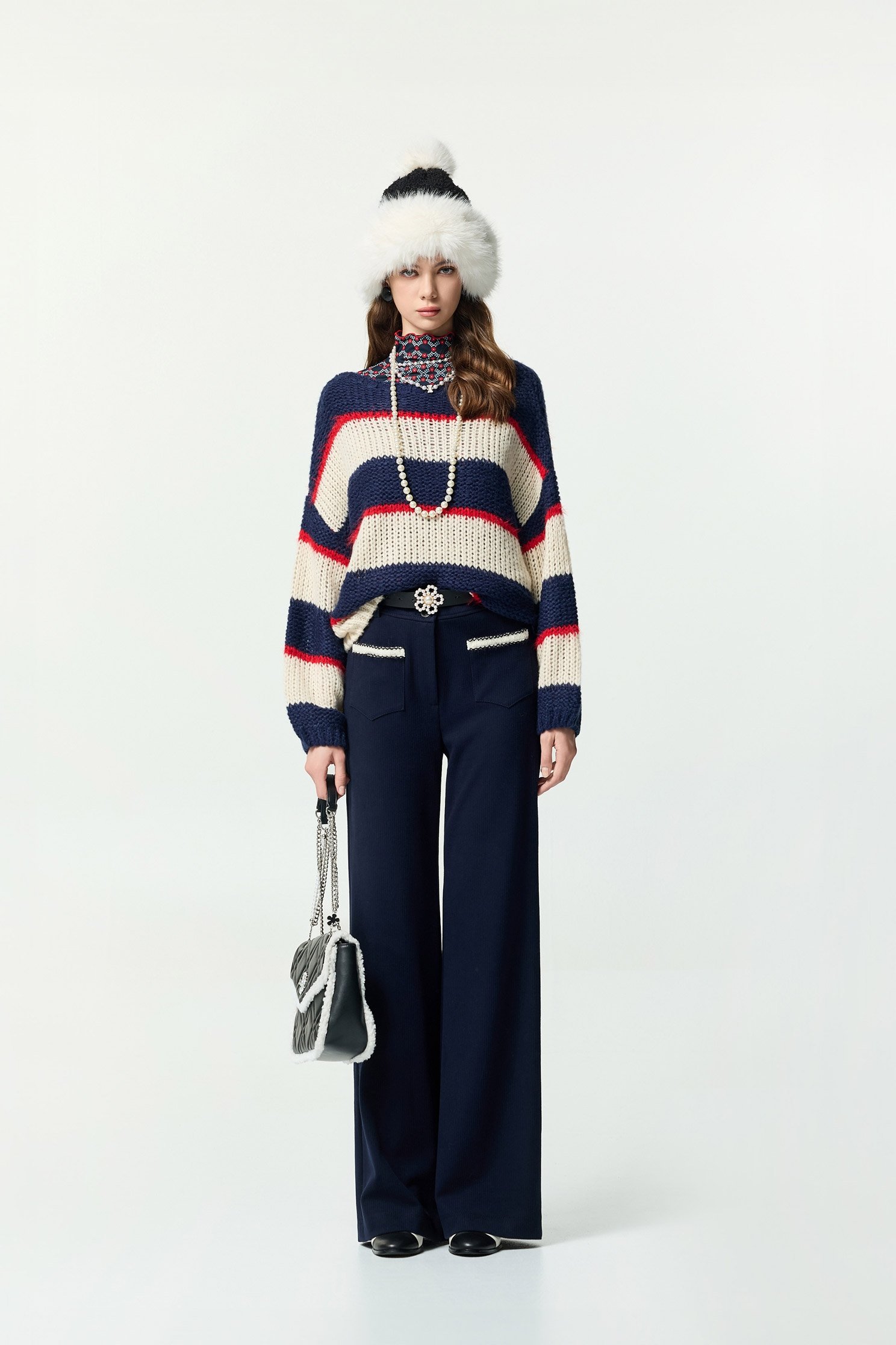 濃厚靛藍顯瘦寬腿褲濃厚靛藍顯瘦寬腿褲,寬褲,秋冬穿搭,褲子