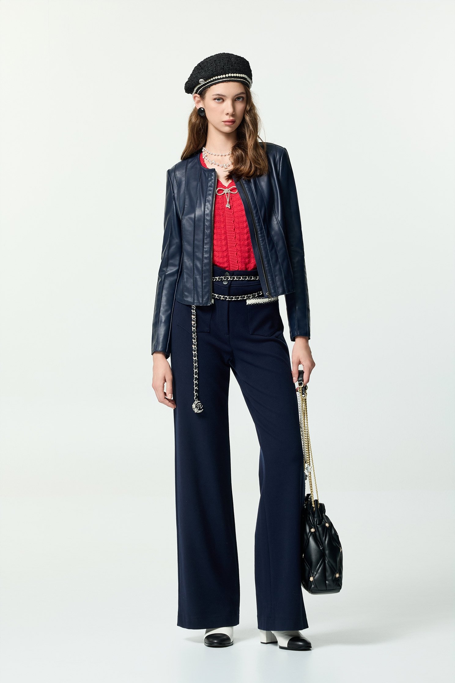 濃厚靛藍顯瘦寬腿褲濃厚靛藍顯瘦寬腿褲,寬褲,秋冬穿搭,褲子