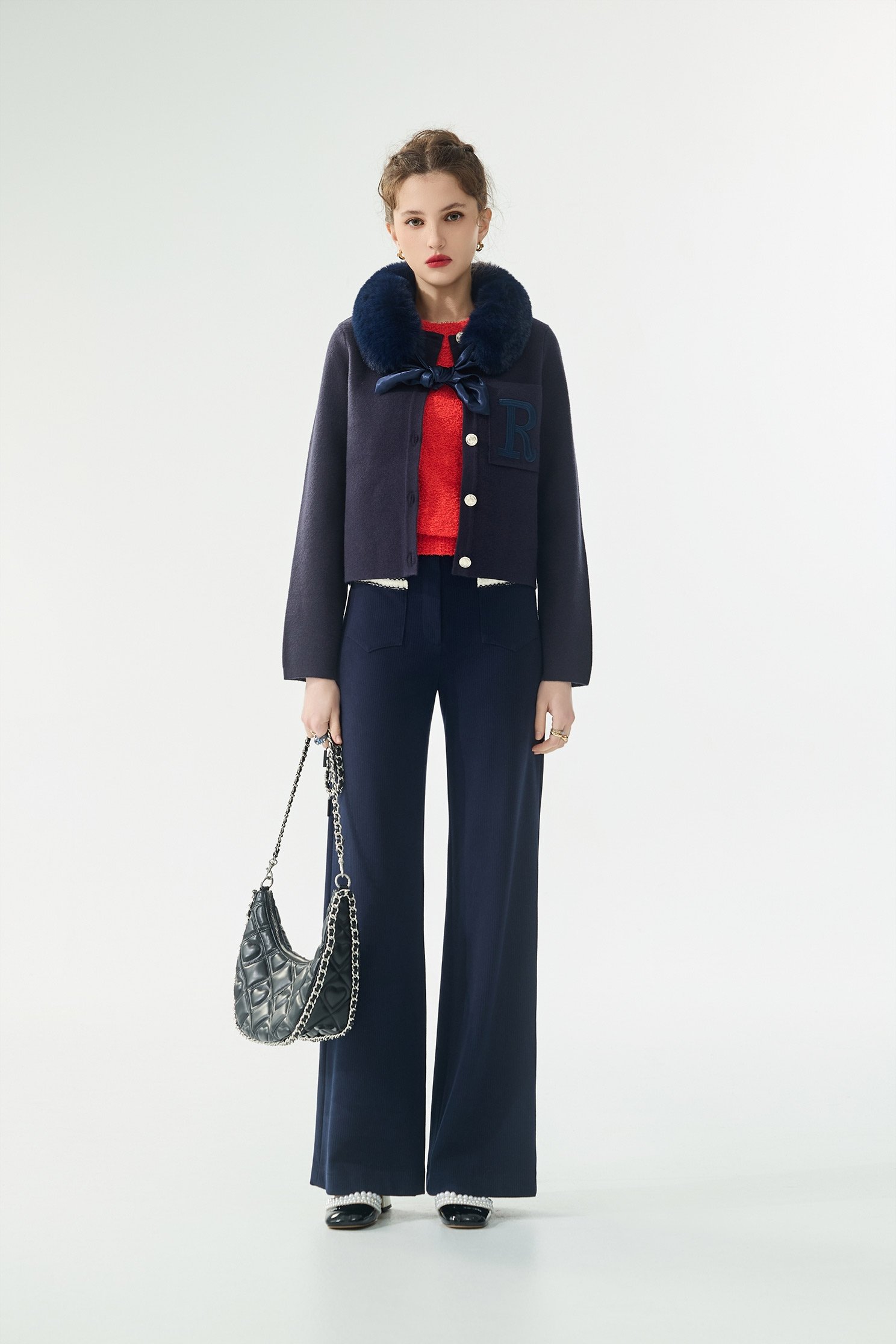 濃厚靛藍顯瘦寬腿褲濃厚靛藍顯瘦寬腿褲,寬褲,秋冬穿搭,褲子