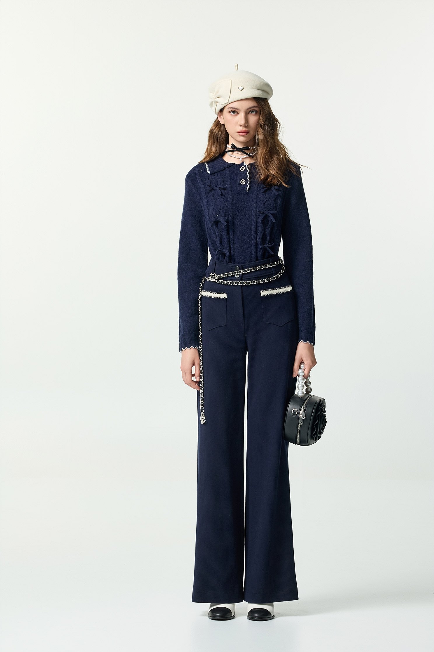 濃厚靛藍顯瘦寬腿褲濃厚靛藍顯瘦寬腿褲,寬褲,秋冬穿搭,褲子