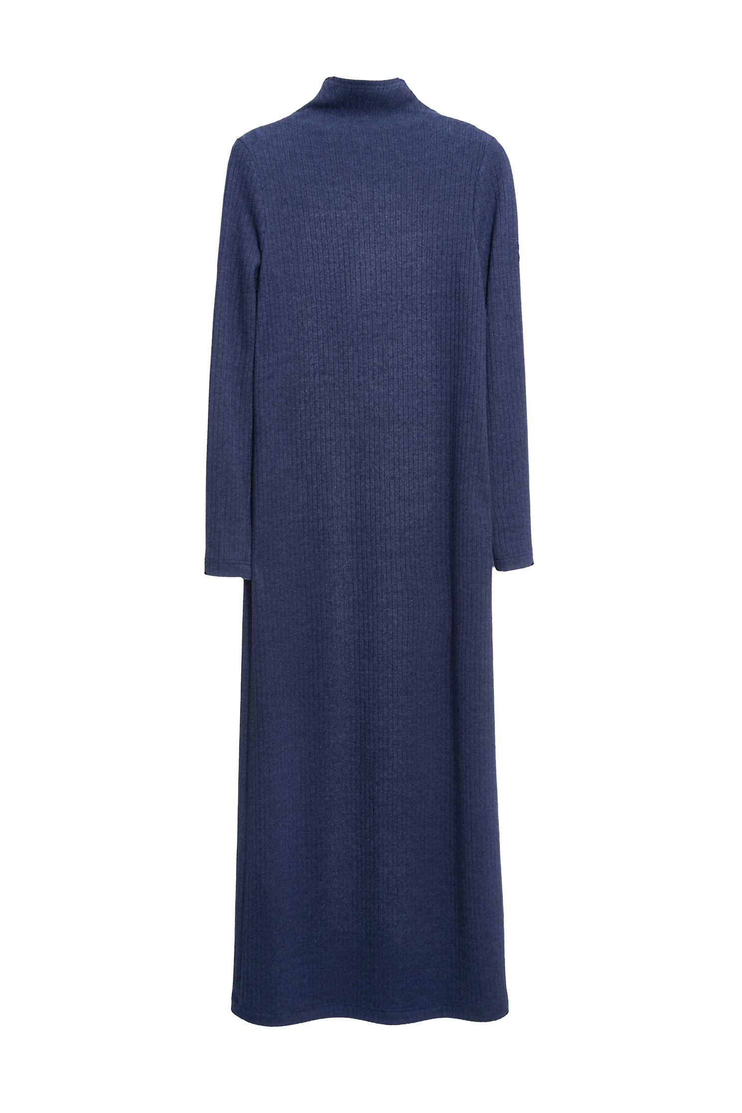 復古藍針織長洋裝復古藍針織長洋裝,一般洋裝,小禮服,春夏穿搭,條紋,針織,針織洋裝