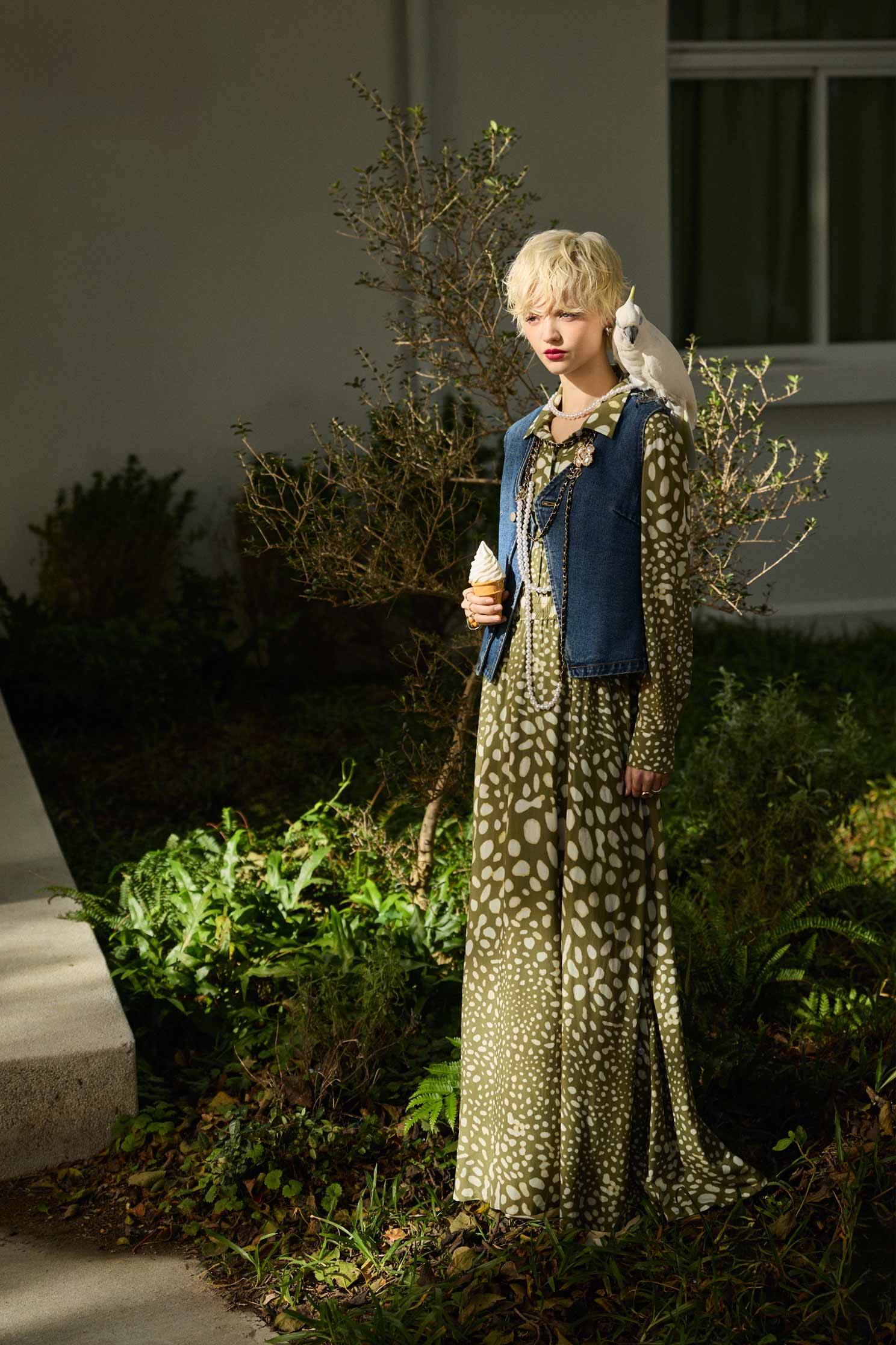 鹿紋印花長洋裝鹿紋印花長洋裝,一般洋裝,春夏穿搭